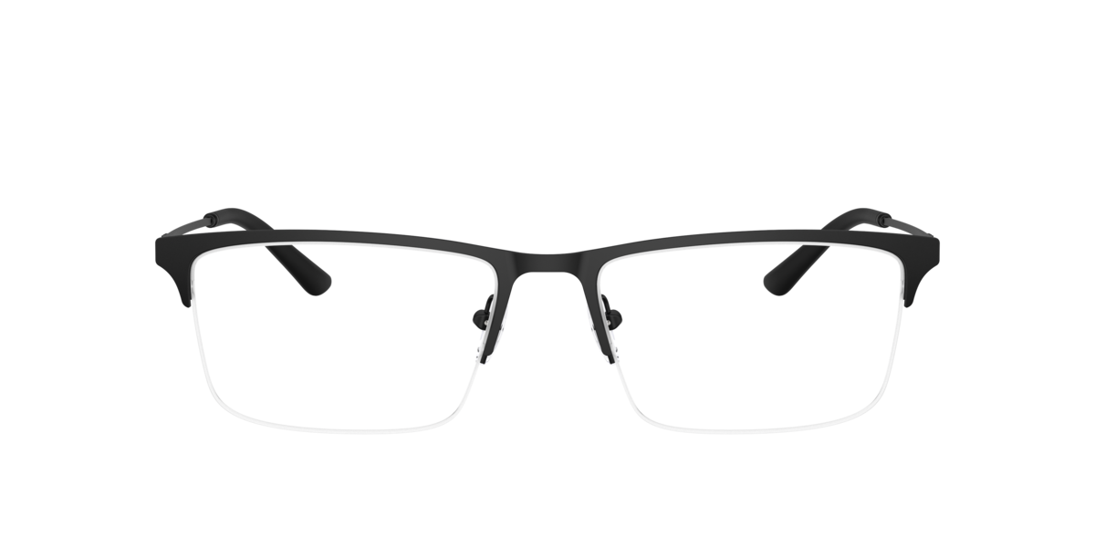 Emporio Armani Semirimless Rectangular Optical Frame - Unisex - Glasses - Black - 57 Mm - Accessories - Image 4