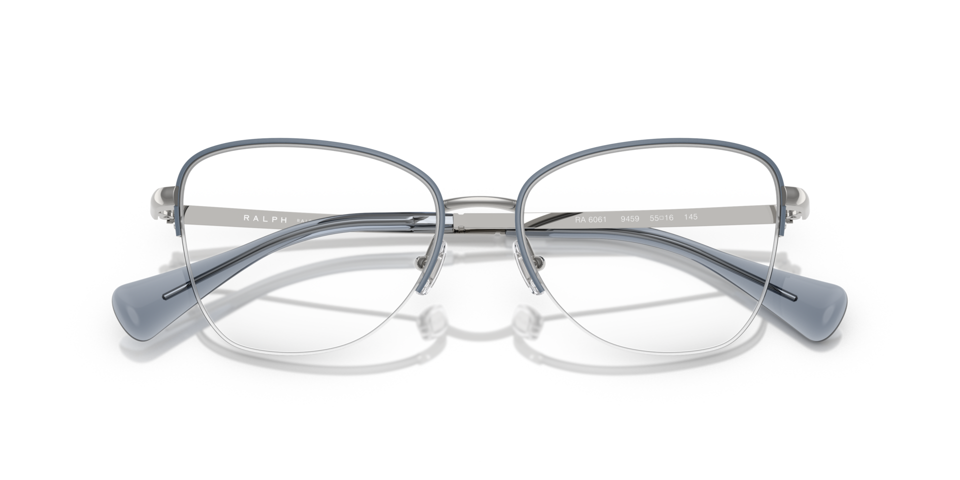 RA6061 Shiny Blue MetalEyeglass Frames for Glasses Direct, Closed View