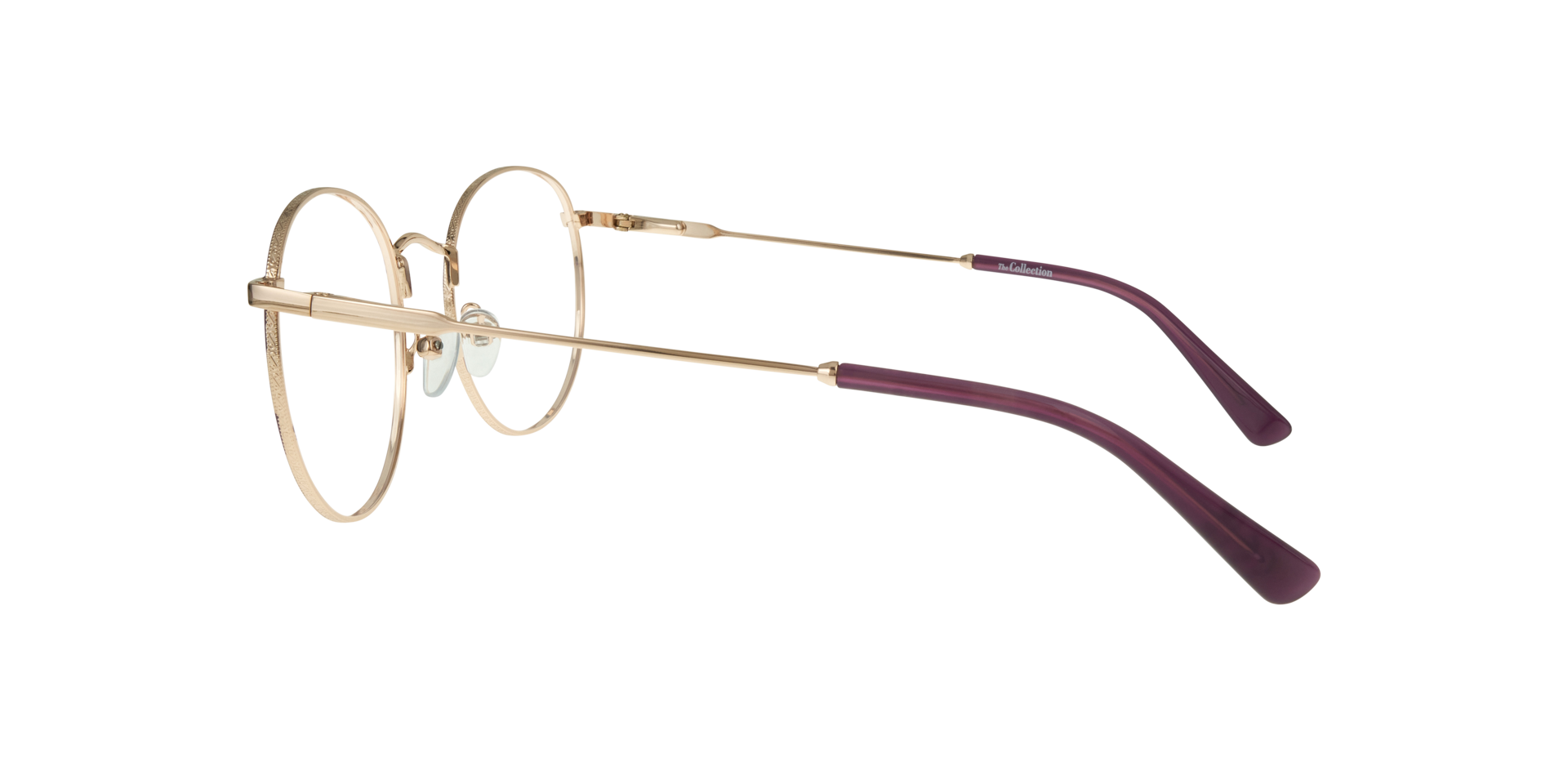 Kade Rose Gold & Purple MetalEyeglass Frames for Glasses Direct, Side View
