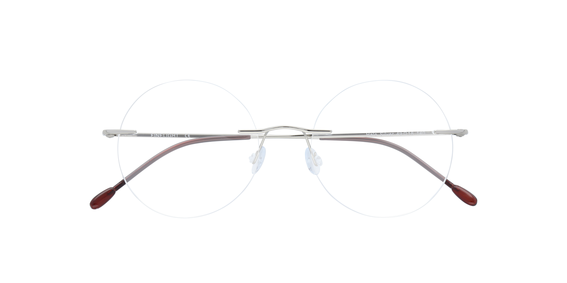 Halo Silver TitaniumEyeglass Frames for Glasses Direct, Closed View