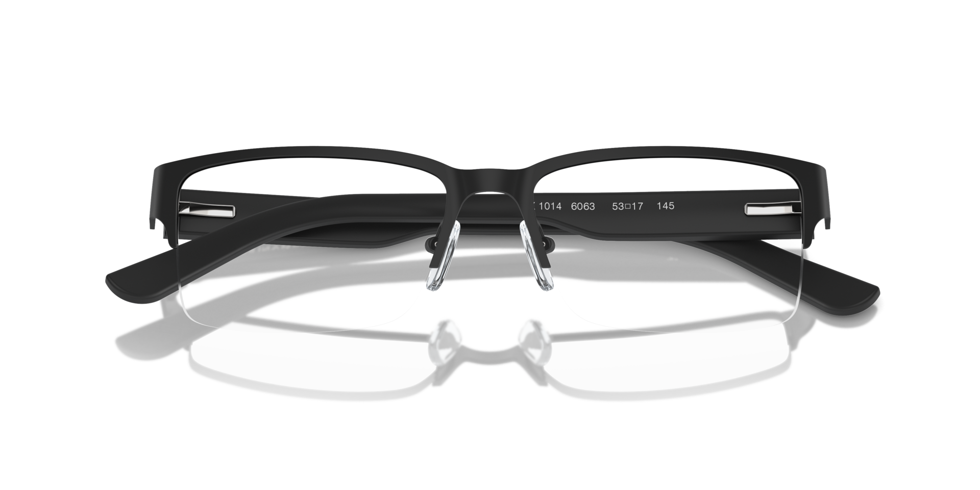 AX1014 Matte Black MetalEyeglass Frames for Glasses Direct, Closed View