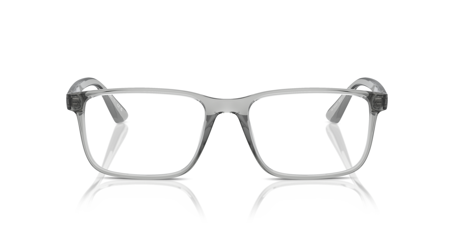 RB7241D Transparent Grey PlasticEyeglass Frames for Glasses Direct, Front View