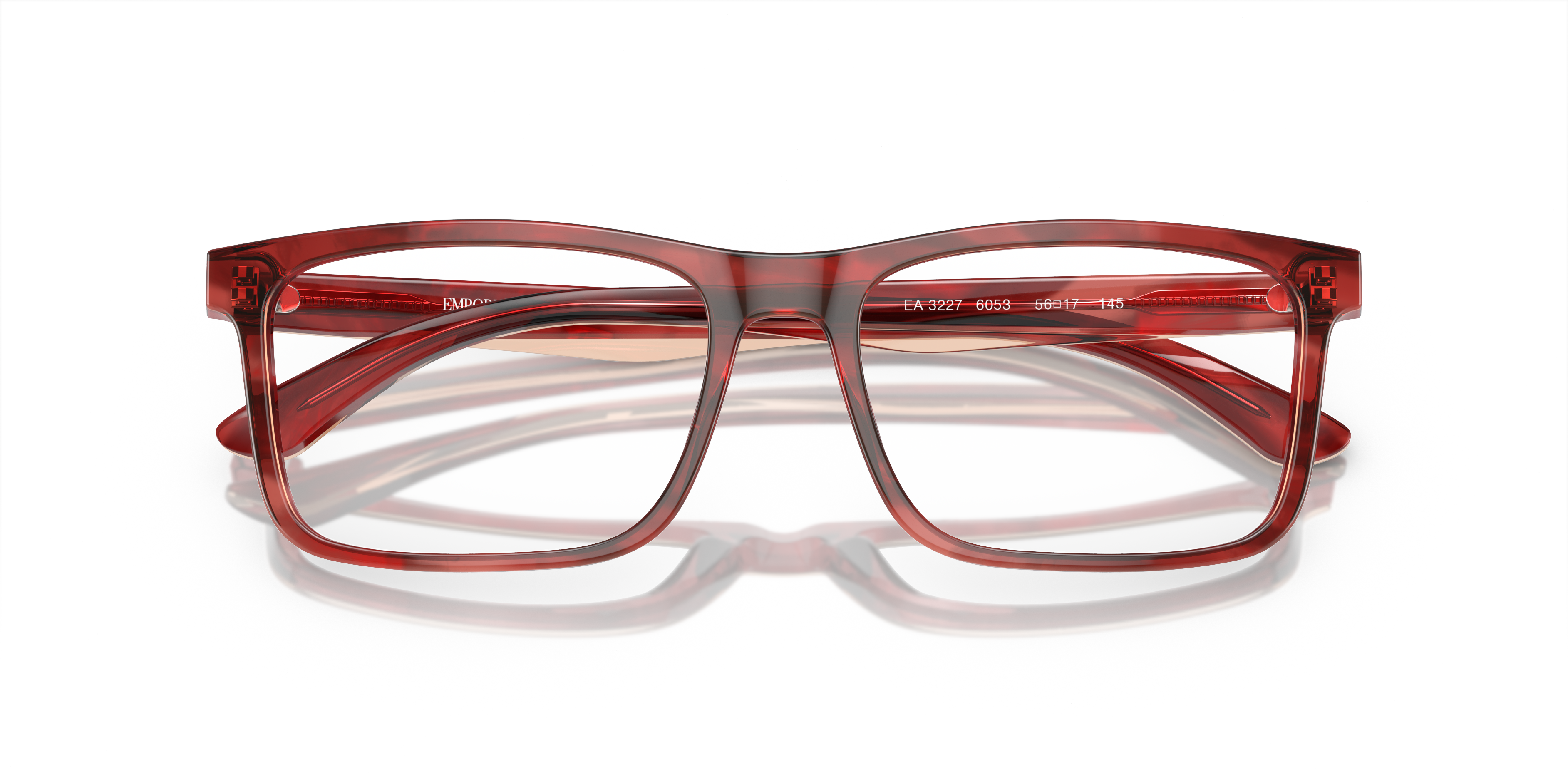 EA3227 Shiny Bordeaux & Top Smoke AcetateSunglass Frames for Glasses Direct, Closed View