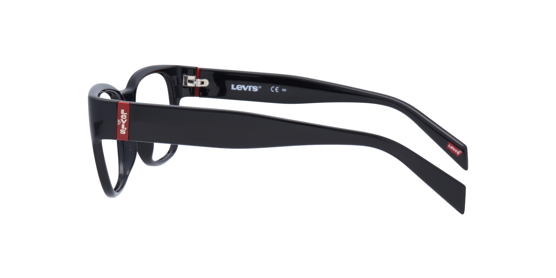 LV 1047 Black PlasticEyeglass Frames for Glasses Direct, Side View