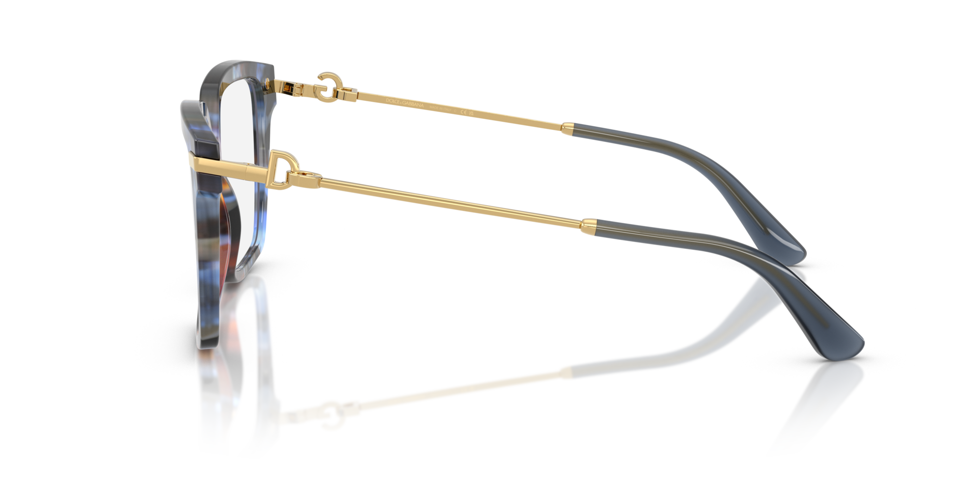 DG3397 Havana Blue AcetateEyeglass Frames for Glasses Direct, Side View