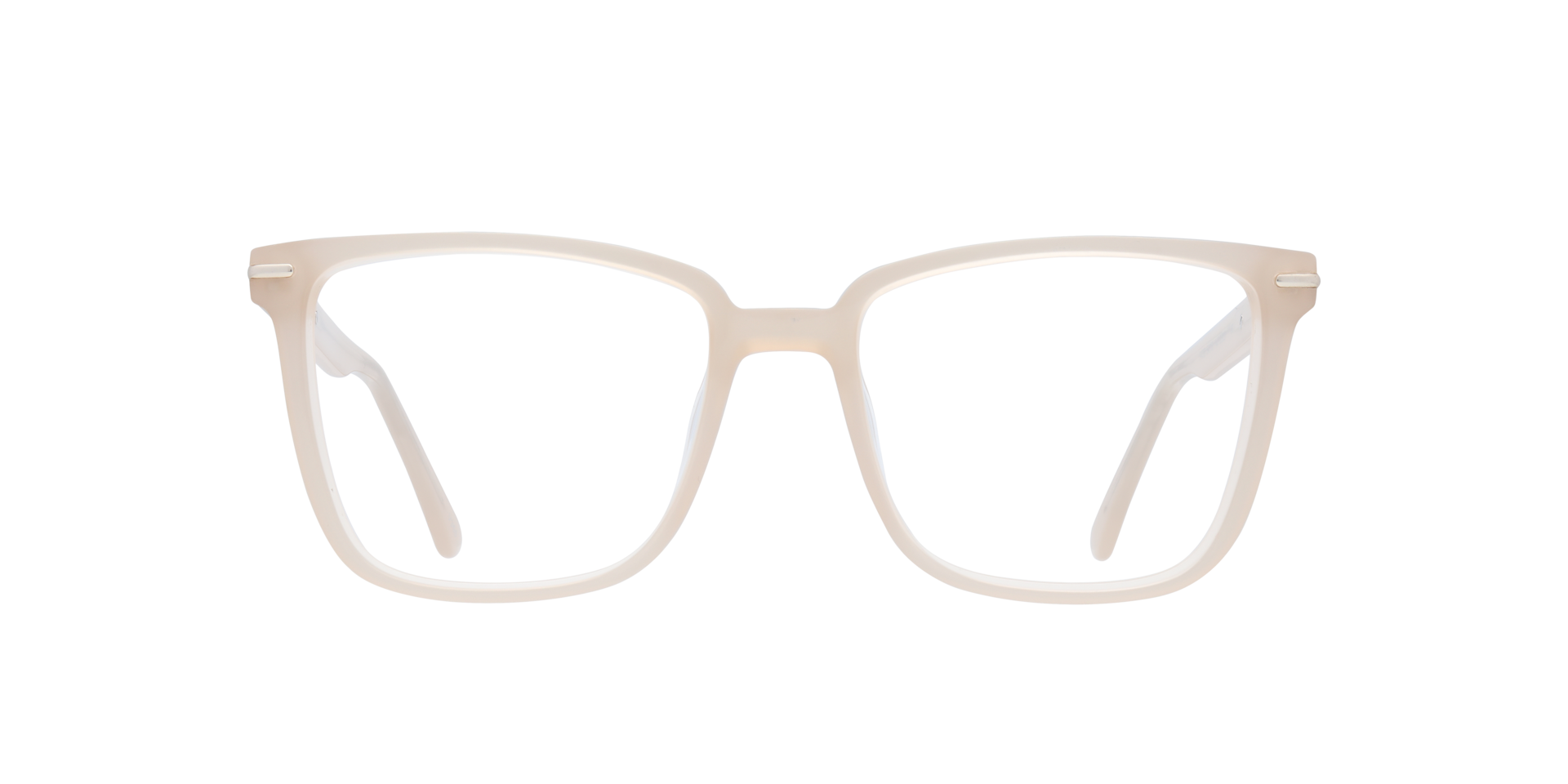 Balham Shiny Champagne Milky AcetateEyeglass Frames for Glasses Direct, Front View