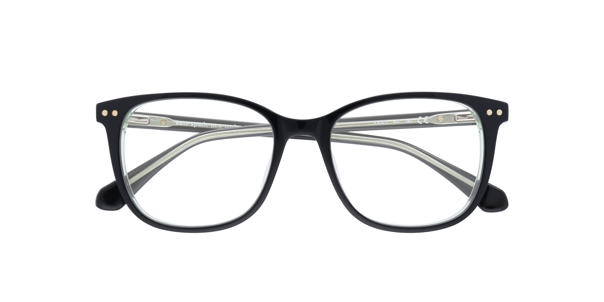 Joliet Black AcetateEyeglass Frames for Glasses Direct, Closed View
