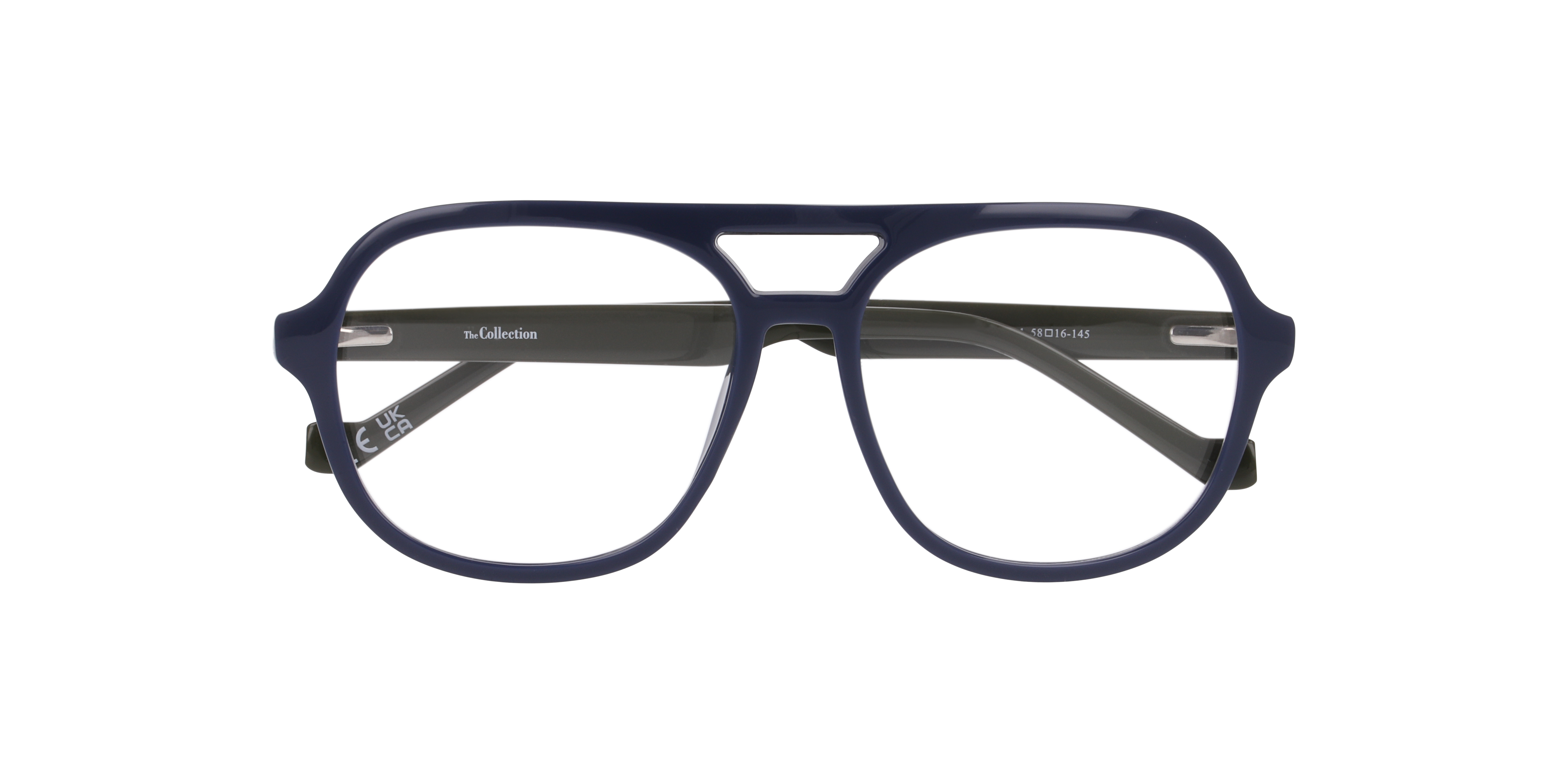 Maxwell Dark Blue PlasticEyeglass Frames for Glasses Direct, Closed View