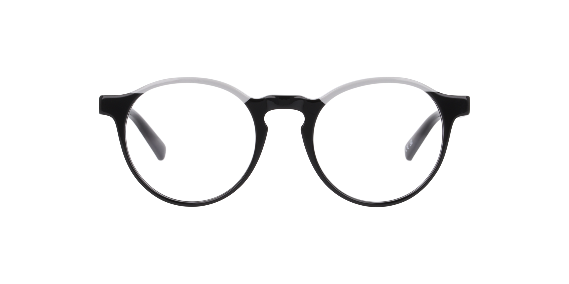 Marcel Grey On Black AcetateEyeglass Frames for Glasses Direct, Front View