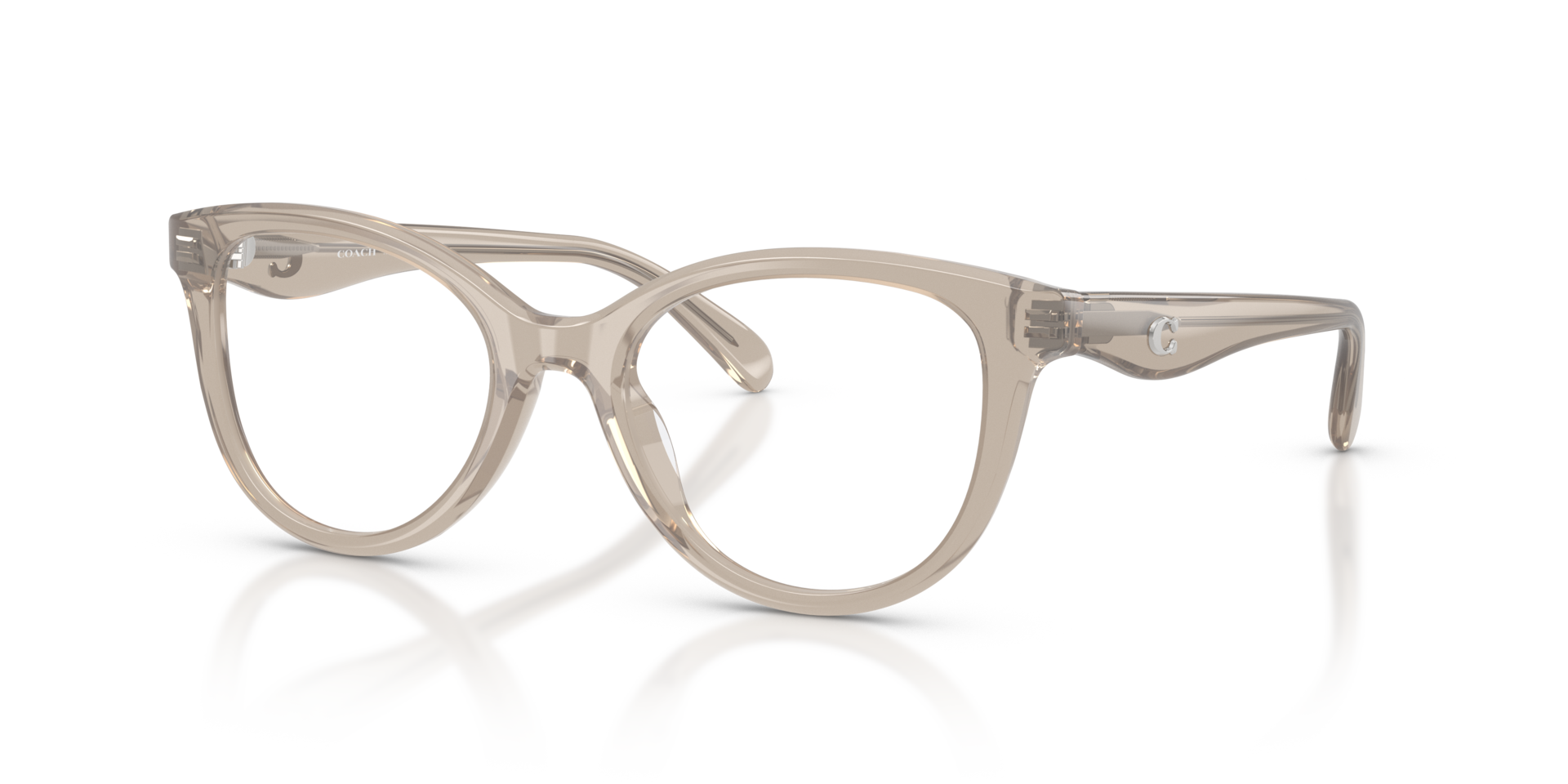 HC6284U Milky Grey AcetateEyeglass Frames for Glasses Direct, Angle View