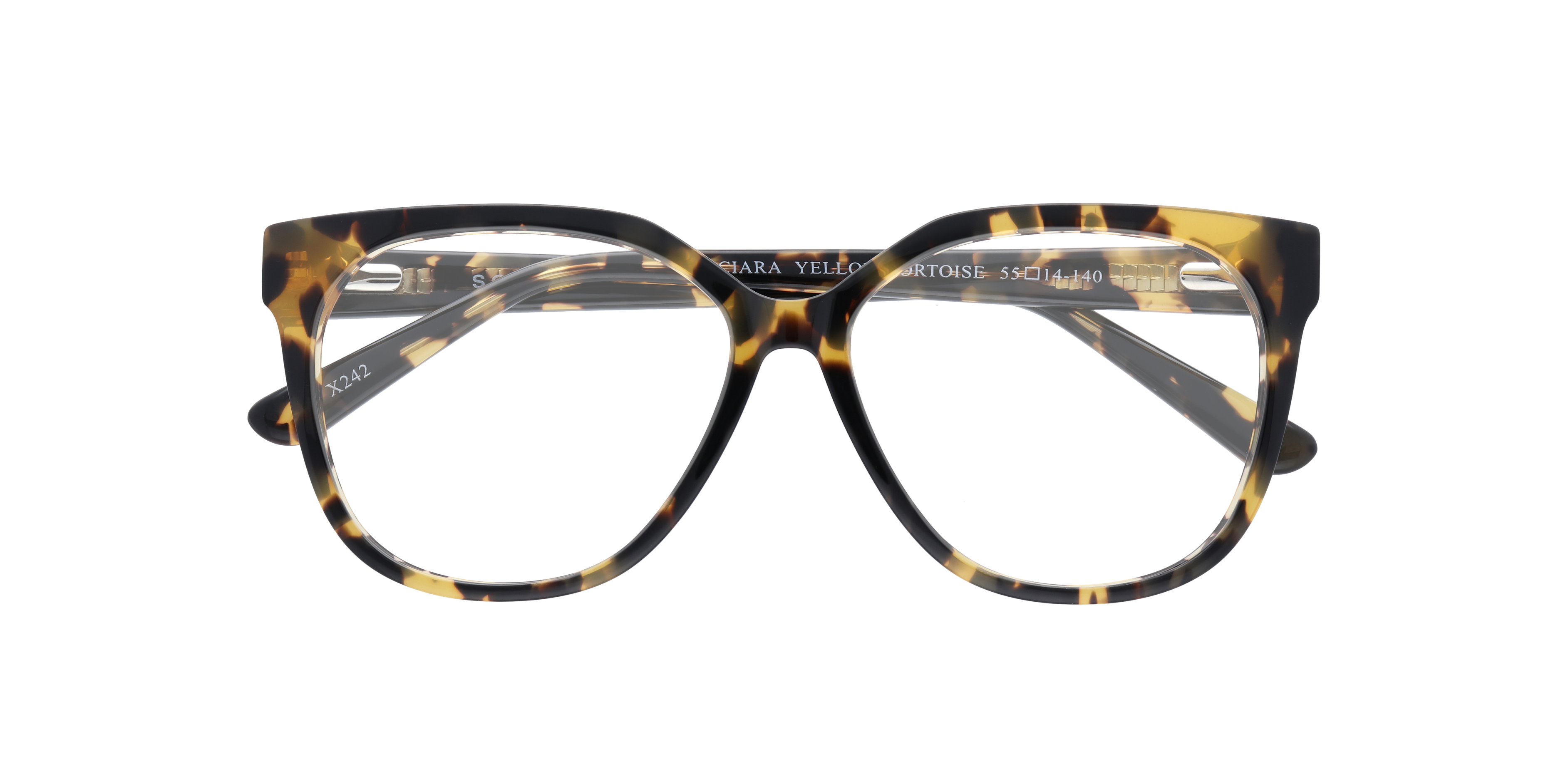Ciara Yellow Tortoise AcetateEyeglass Frames for Glasses Direct, Closed View