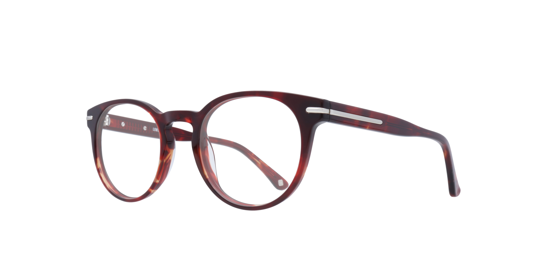 Dalston Shiny Demi Red AcetateEyeglass Frames for Glasses Direct, Angle View