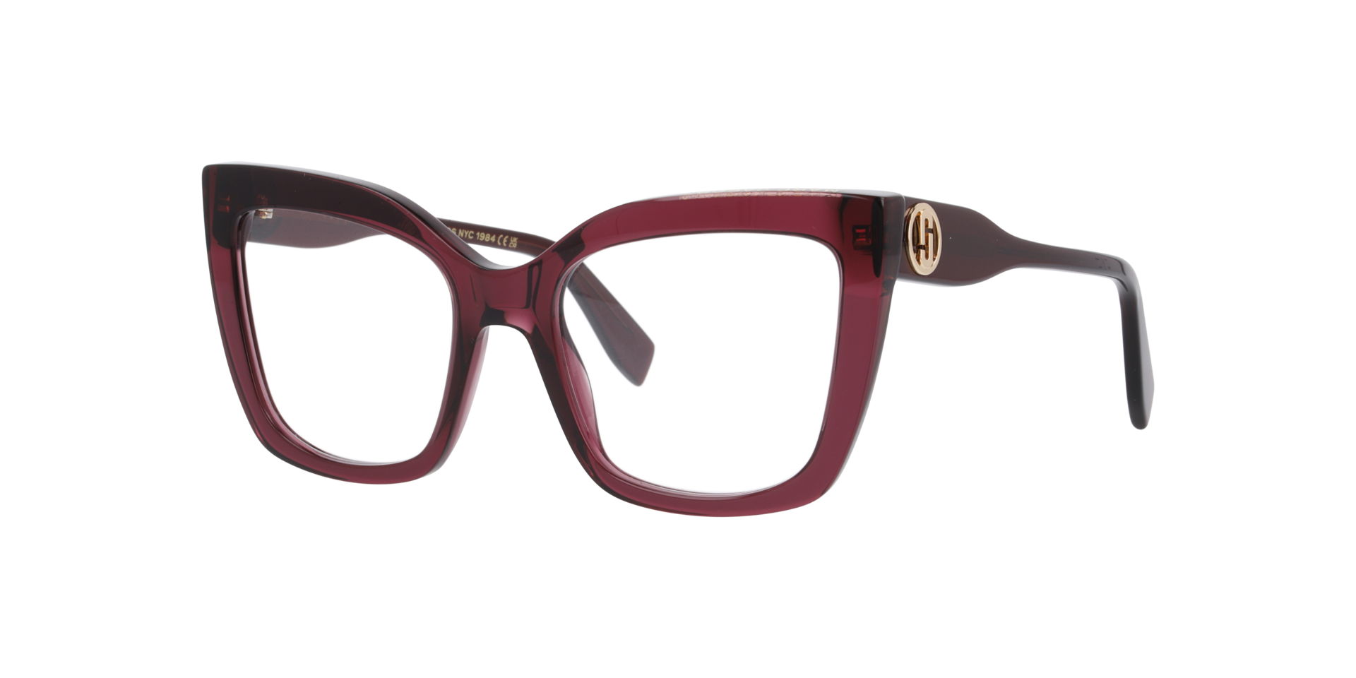 Marc 813 Burgundy AcetateEyeglass Frames for Glasses Direct, Angle View