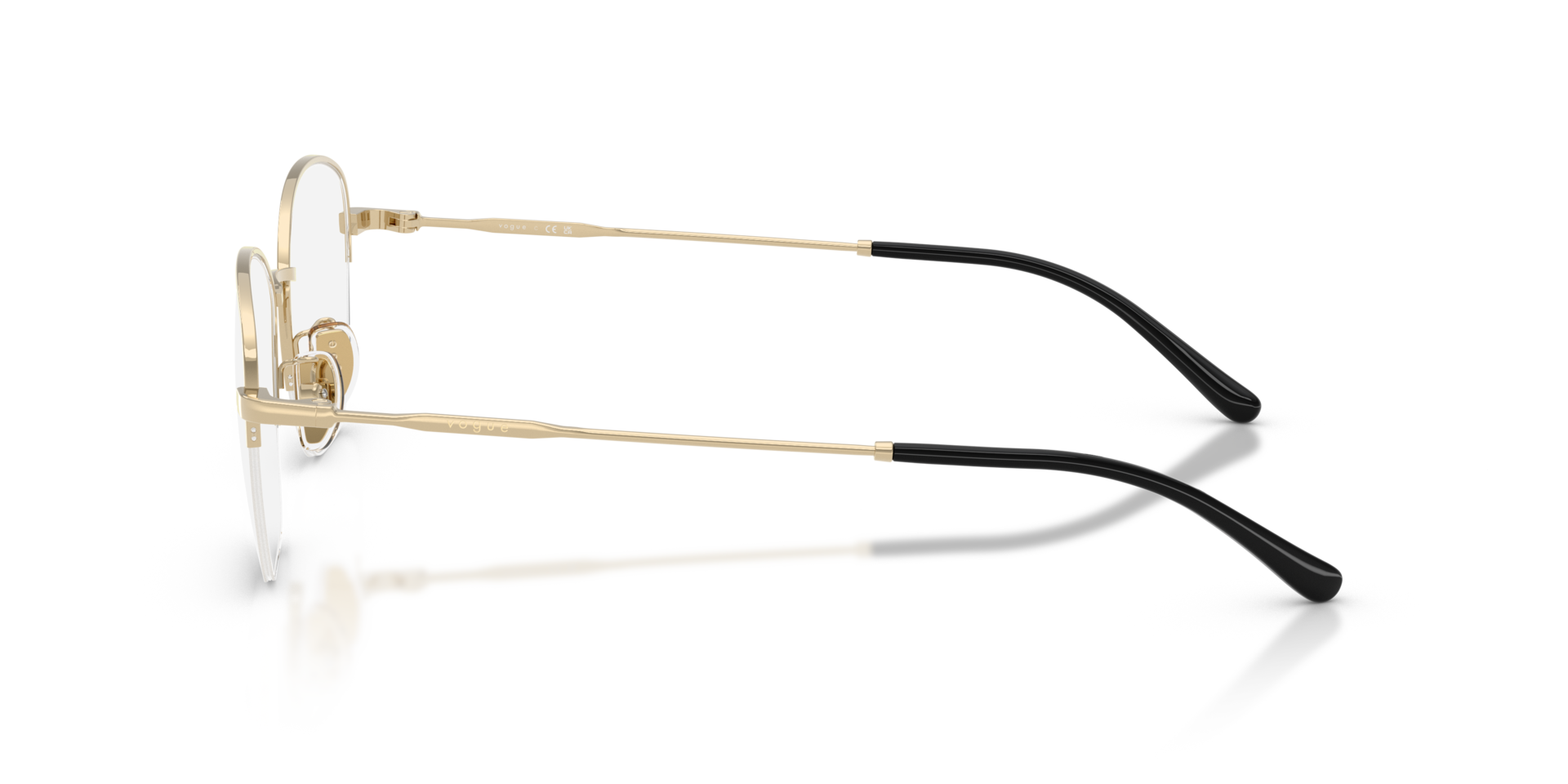 VO4357D Pale Gold MetalEyeglass Frames for Glasses Direct, Side View