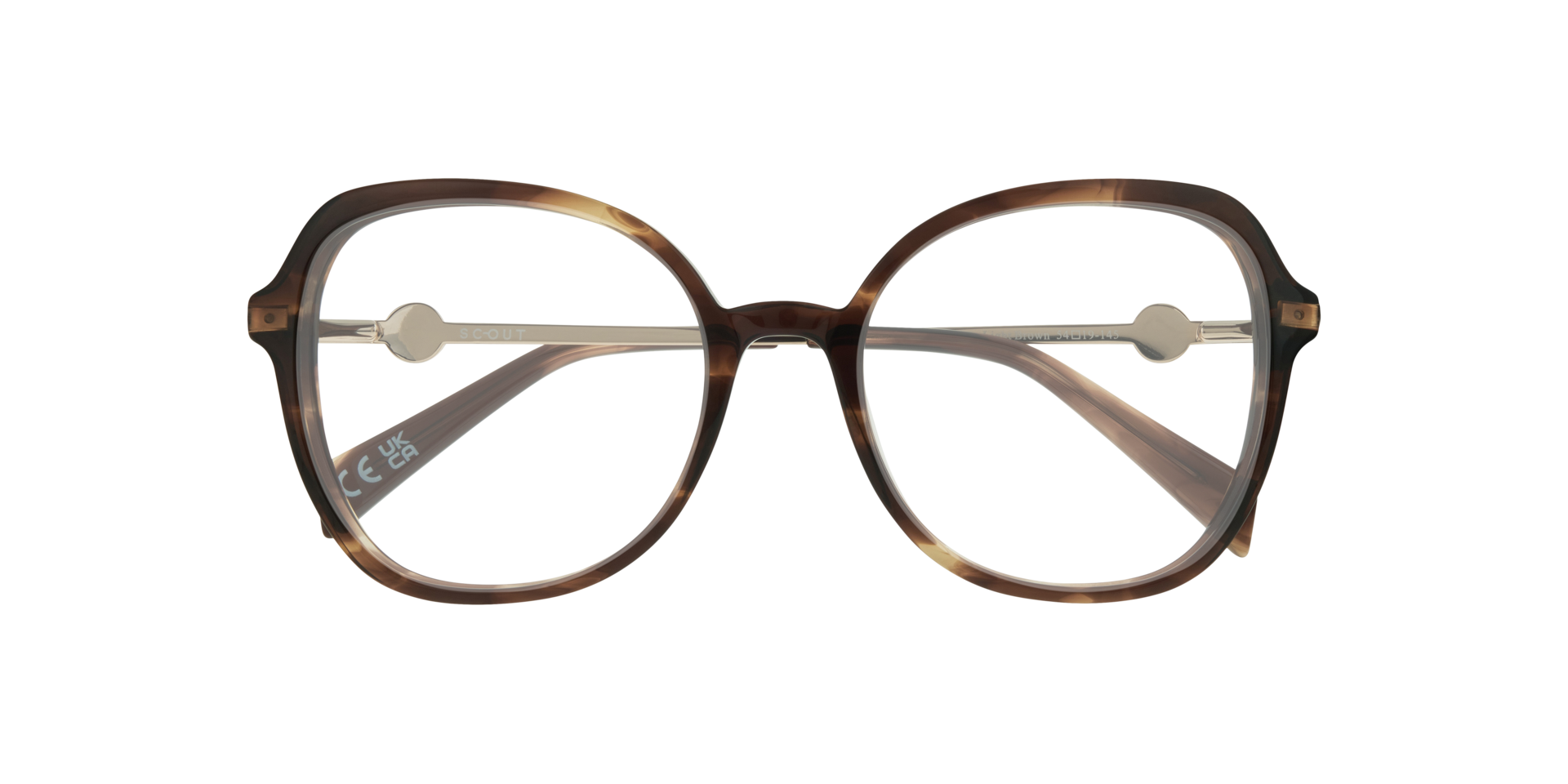 Katalina Horn Light Brown AcetateEyeglass Frames for Glasses Direct, Closed View