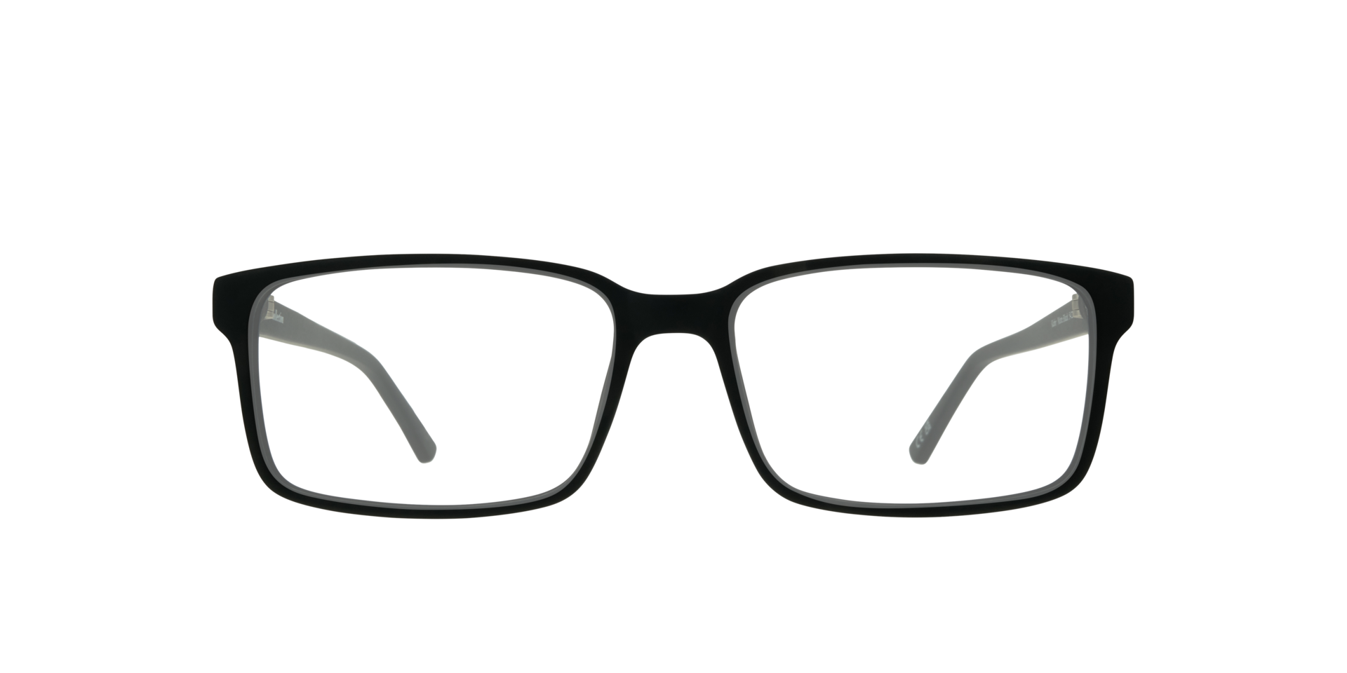 Kabir Matte Black PlasticEyeglass Frames for Glasses Direct, Front View