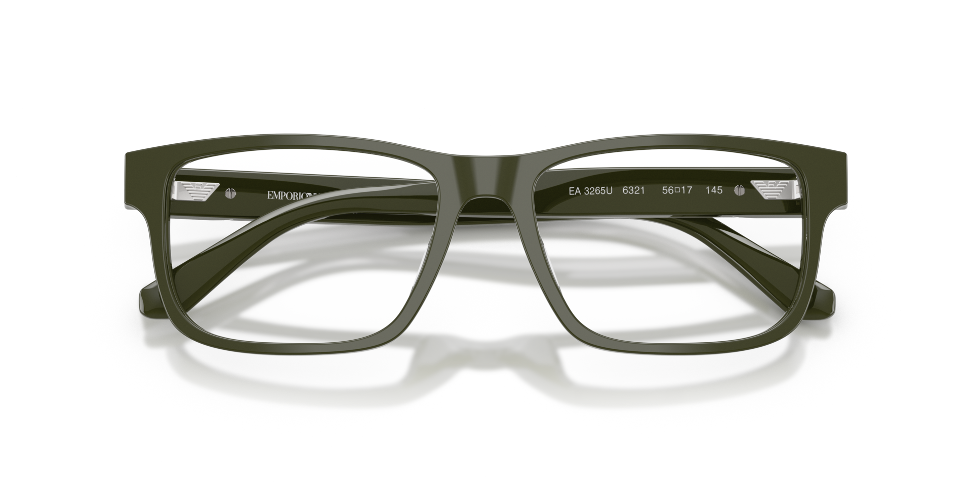 EA3265U Shiny Green AcetateEyeglass Frames for Glasses Direct, Closed View