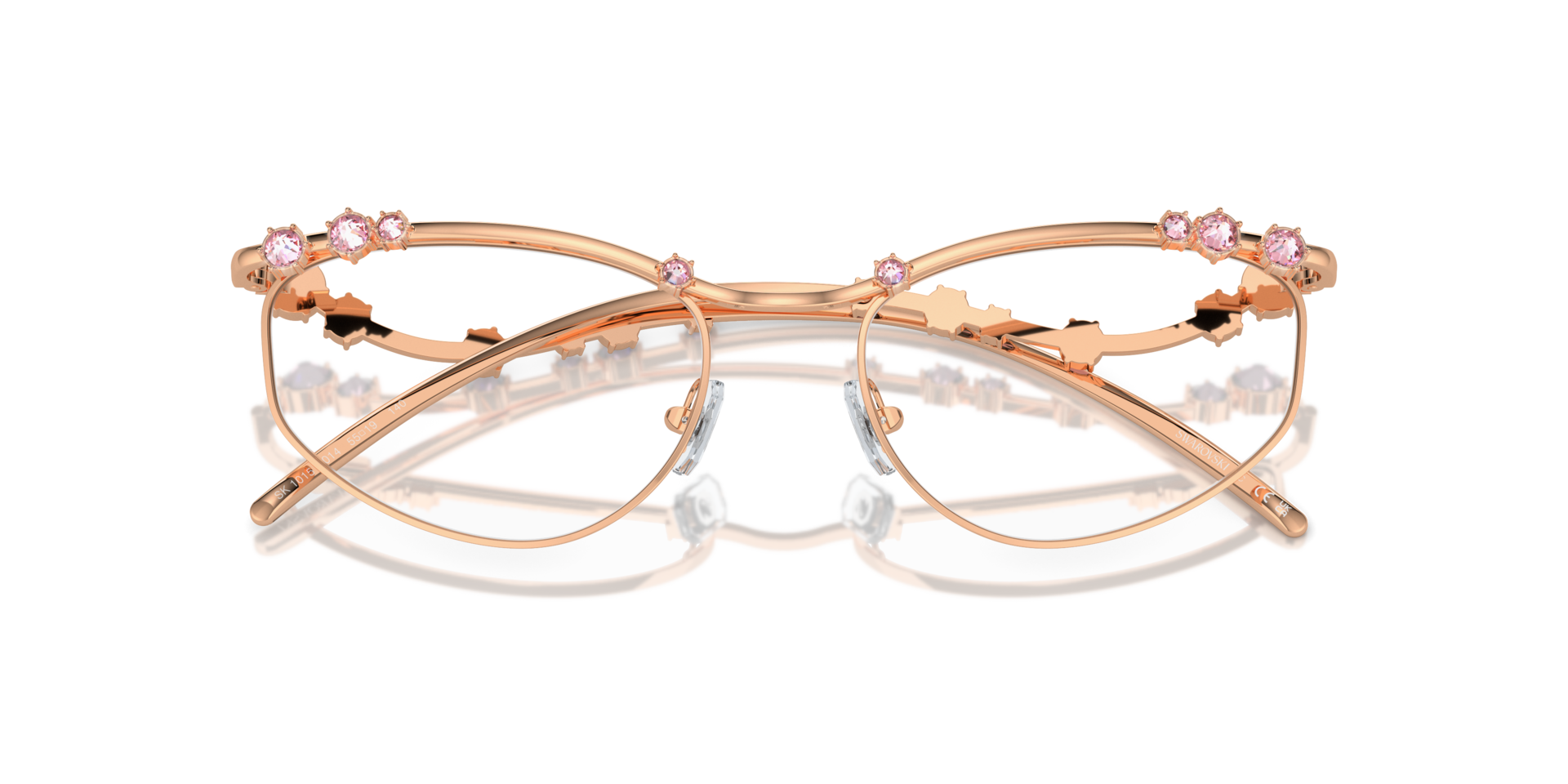 SK1015 Rose Gold MetalEyeglass Frames for Glasses Direct, Closed View