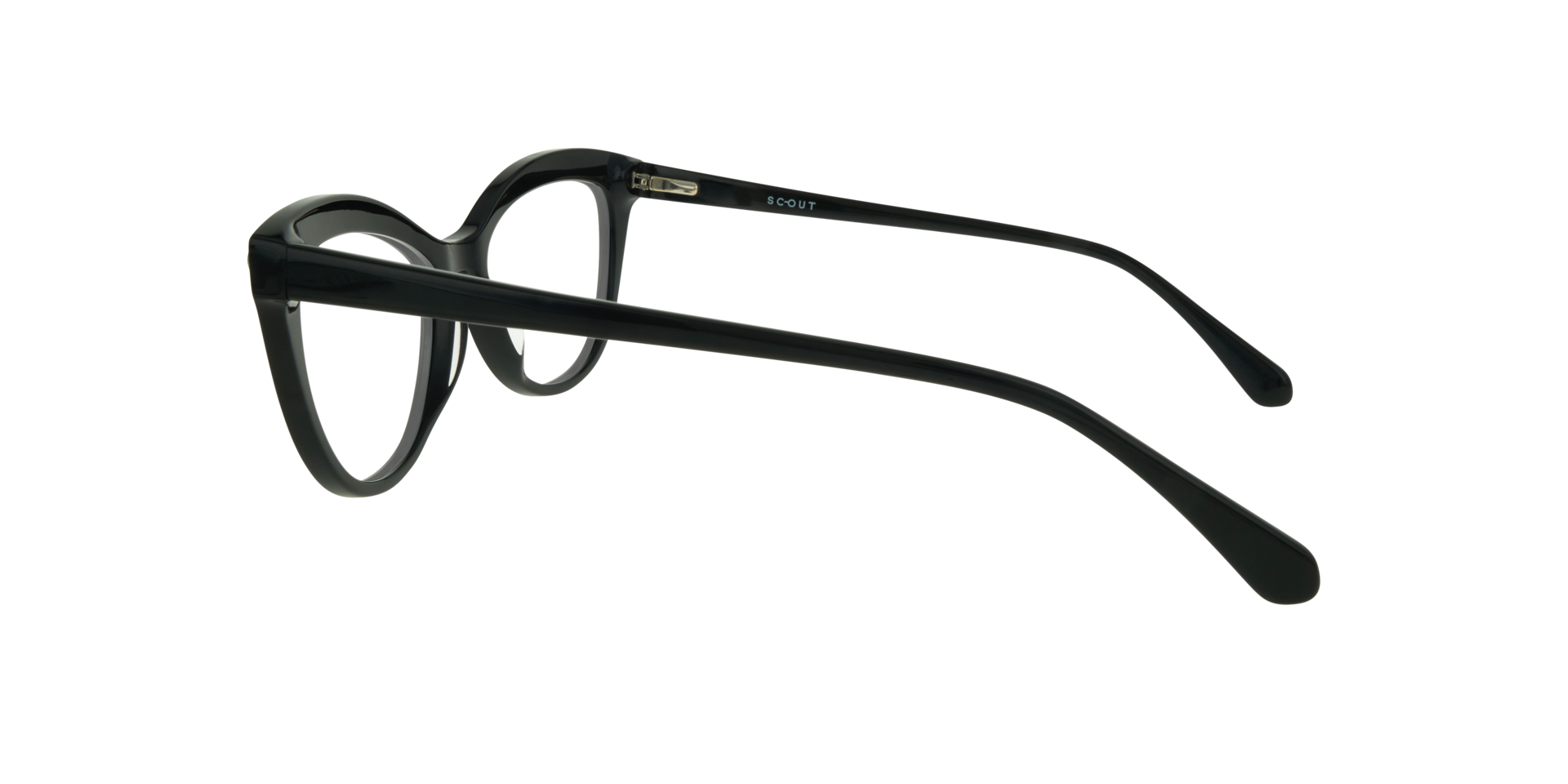 Khloe Black AcetateEyeglass Frames for Glasses Direct, Side View