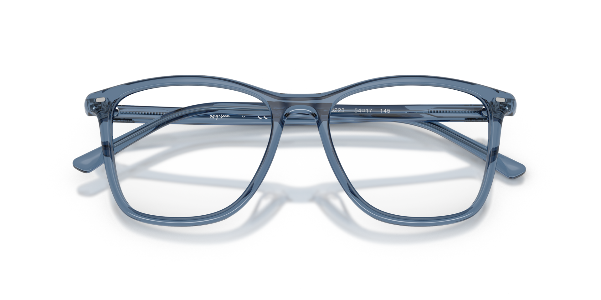 RB5455 Transparent Blue AcetateEyeglass Frames for Glasses Direct, Closed View