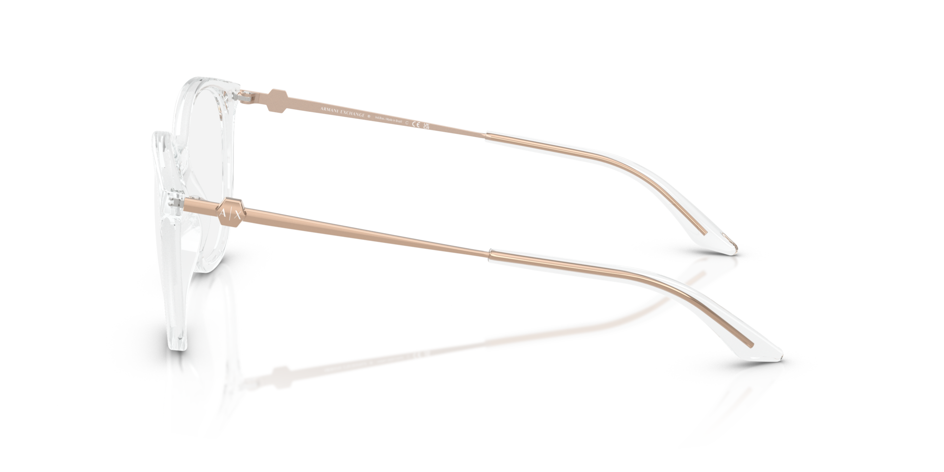 AX3109 Shiny Crystal PlasticEyeglass Frames for Glasses Direct, Side View