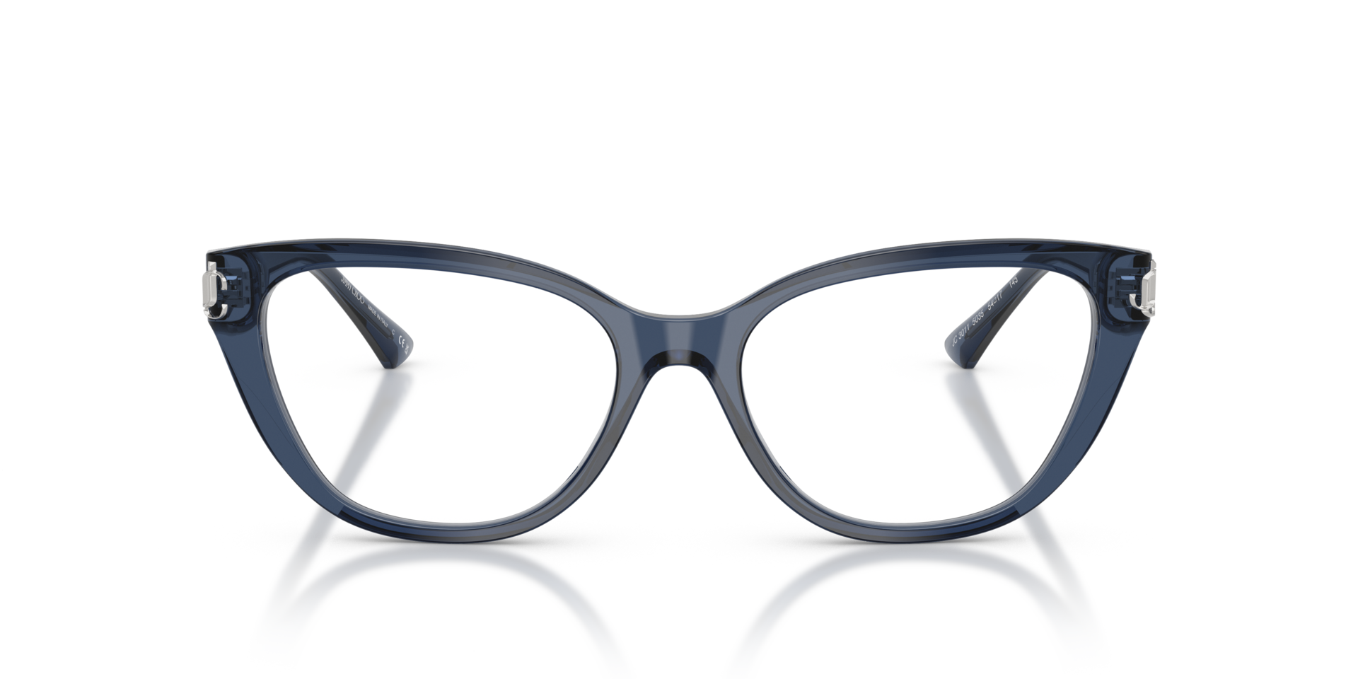 JC3011 Transparent Navy AcetateEyeglass Frames for Glasses Direct, Front View