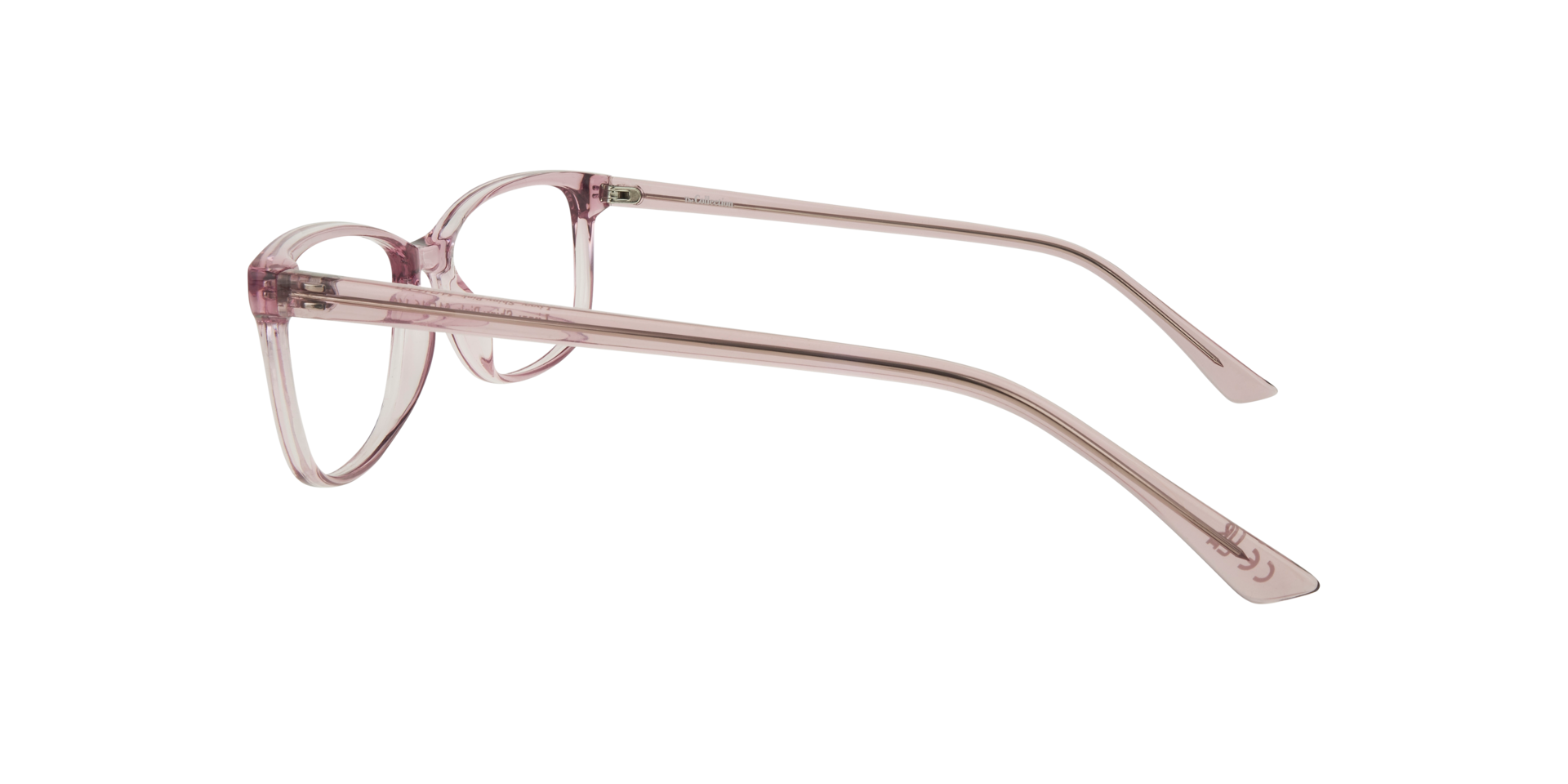 Livvy Shiny Pink PlasticEyeglass Frames for Glasses Direct, Side View