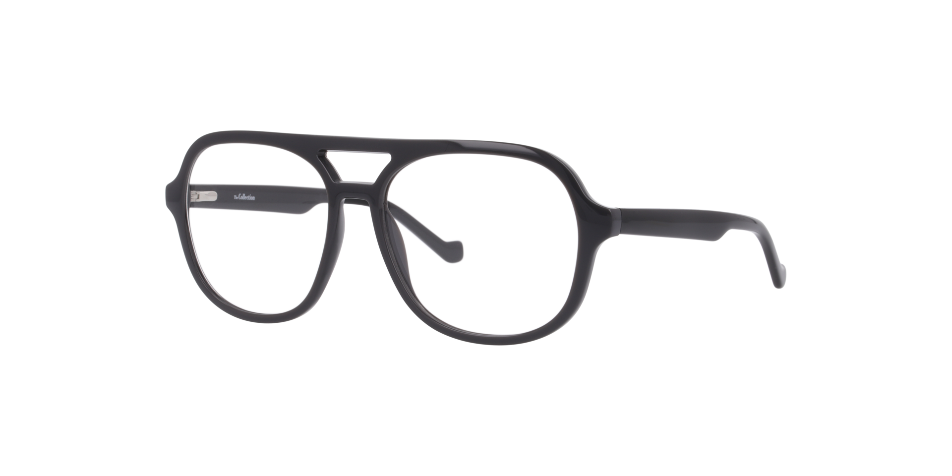 Maxwell Grey PlasticEyeglass Frames for Glasses Direct, Angle View