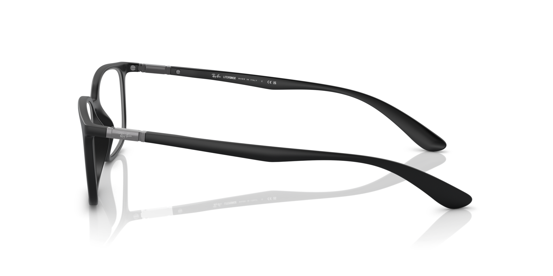 RB7208 Black PlasticEyeglass Frames for Glasses Direct, Side View