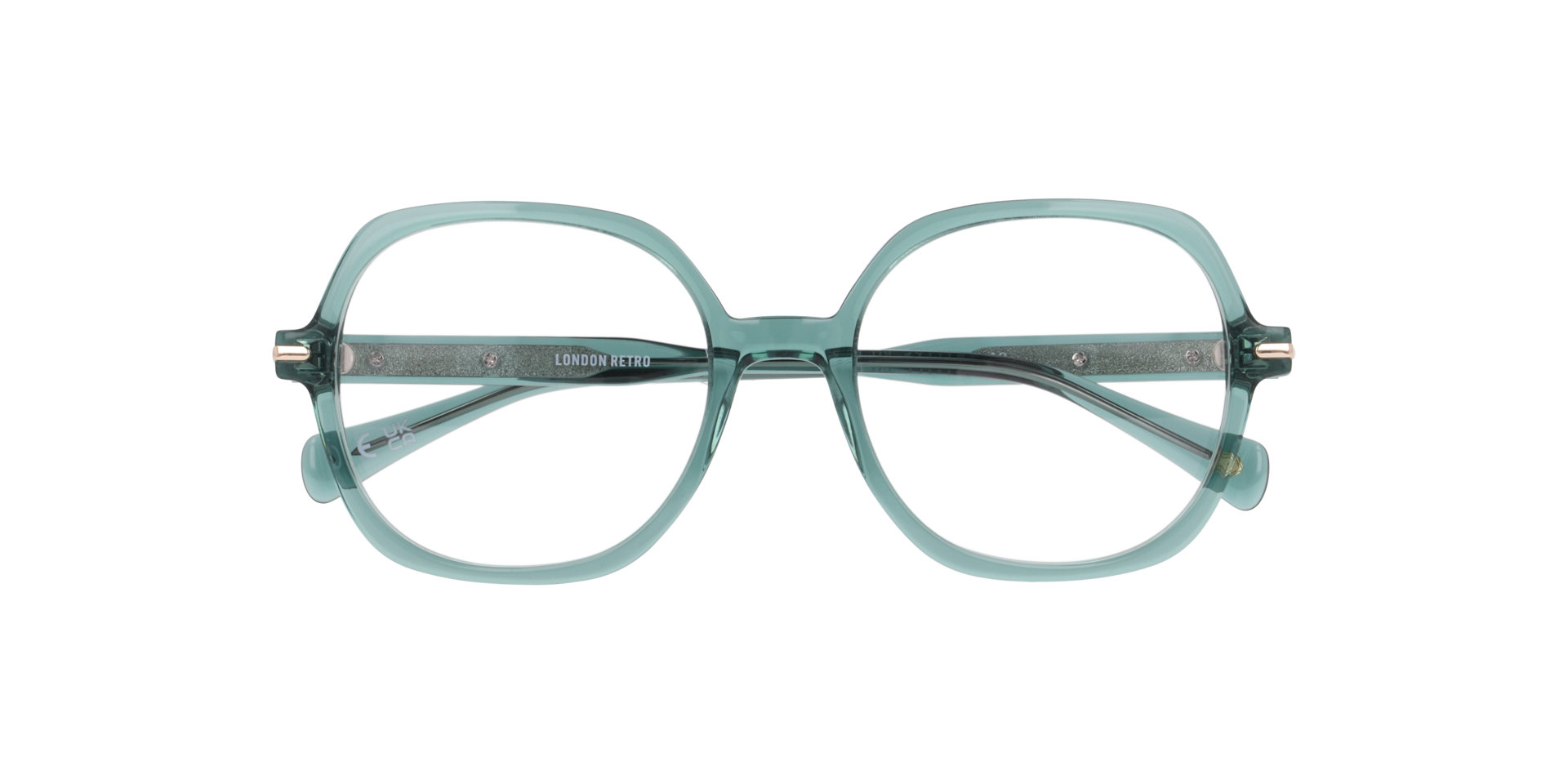 Marble Arch Crystal Green AcetateEyeglass Frames for Glasses Direct, Closed View