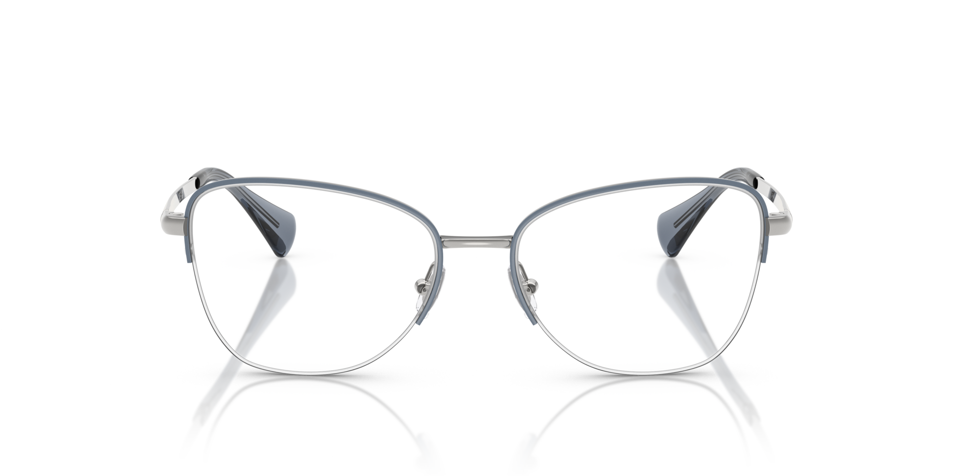 RA6061 Shiny Blue MetalEyeglass Frames for Glasses Direct, Front View
