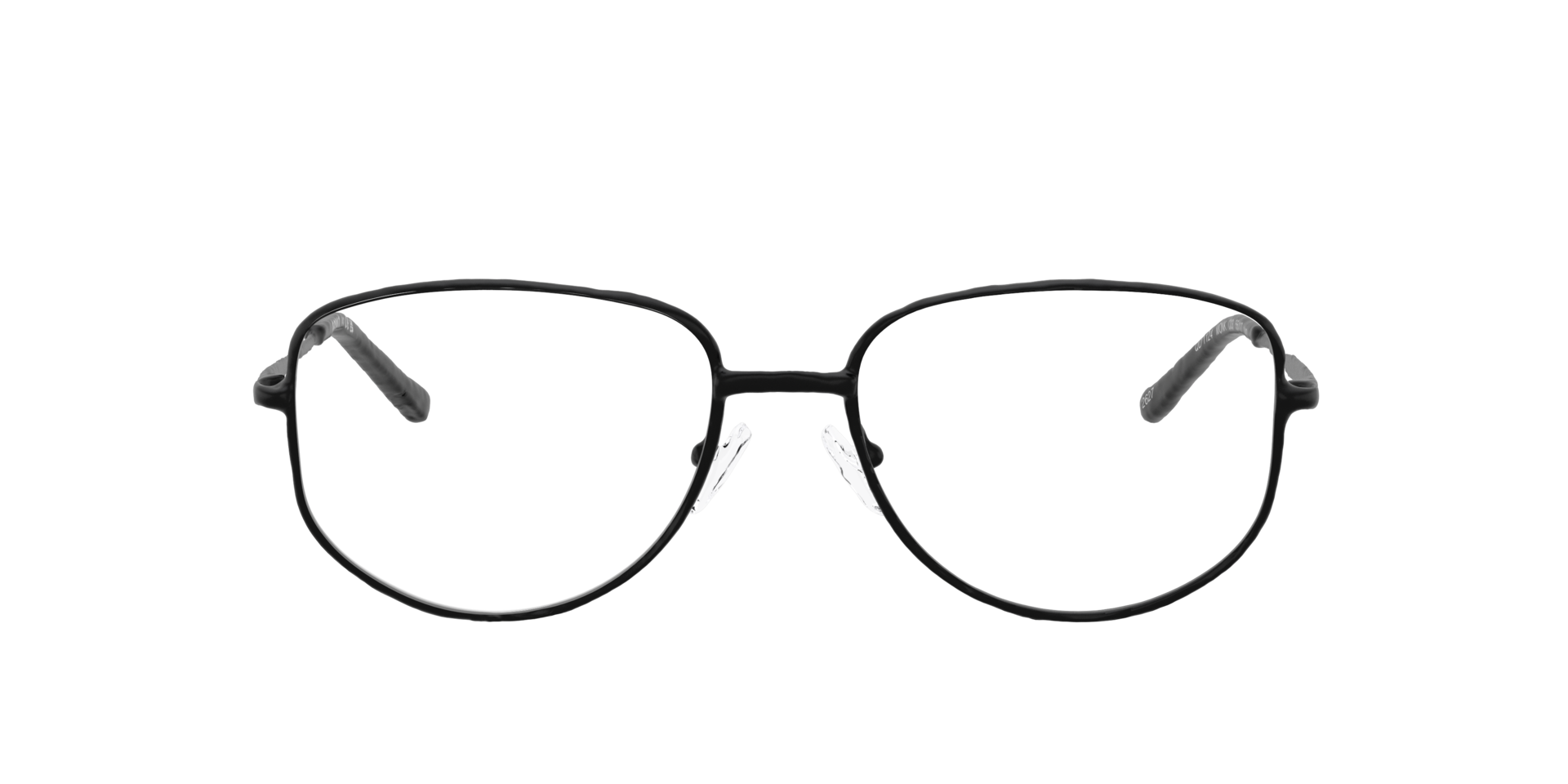 Monk Matt Black MetalEyeglass Frames for Glasses Direct, Front View