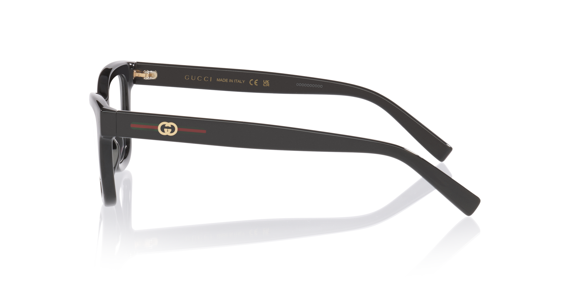 GG1983O Black PlasticEyeglass Frames for Glasses Direct, Side View