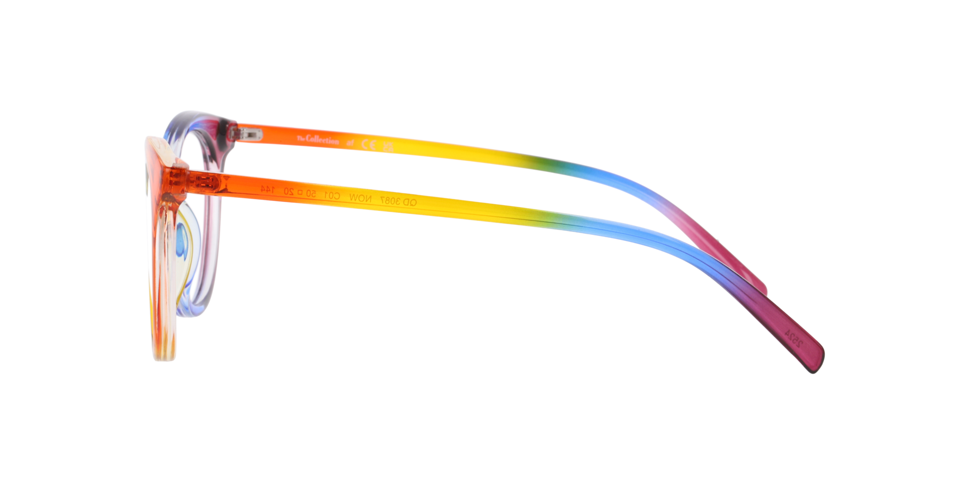 Now Rainbow PlasticEyeglass Frames for Glasses Direct, Side View
