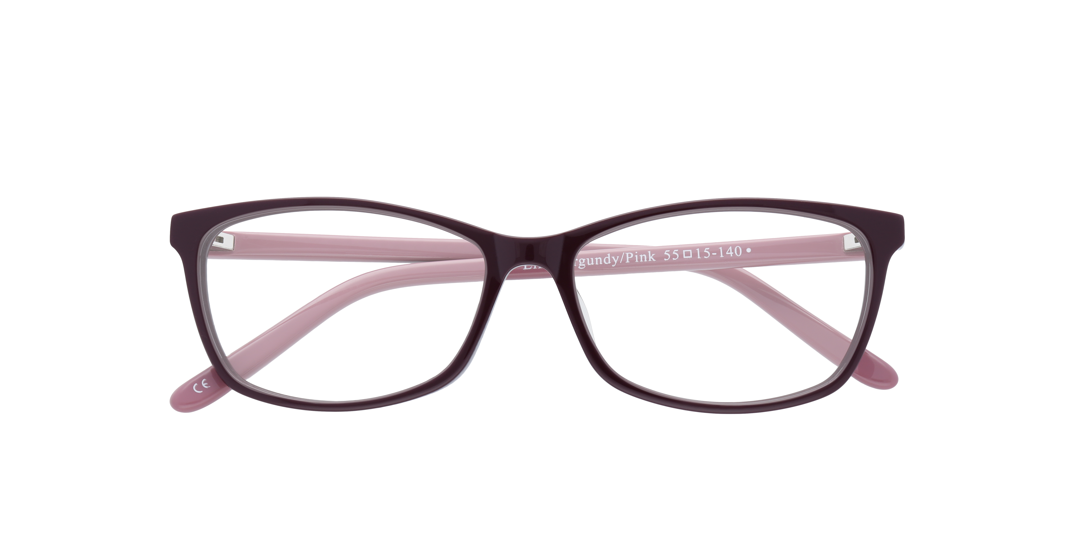 Ella Burgundy & Pink AcetateSunglass Frames for Glasses Direct, Closed View