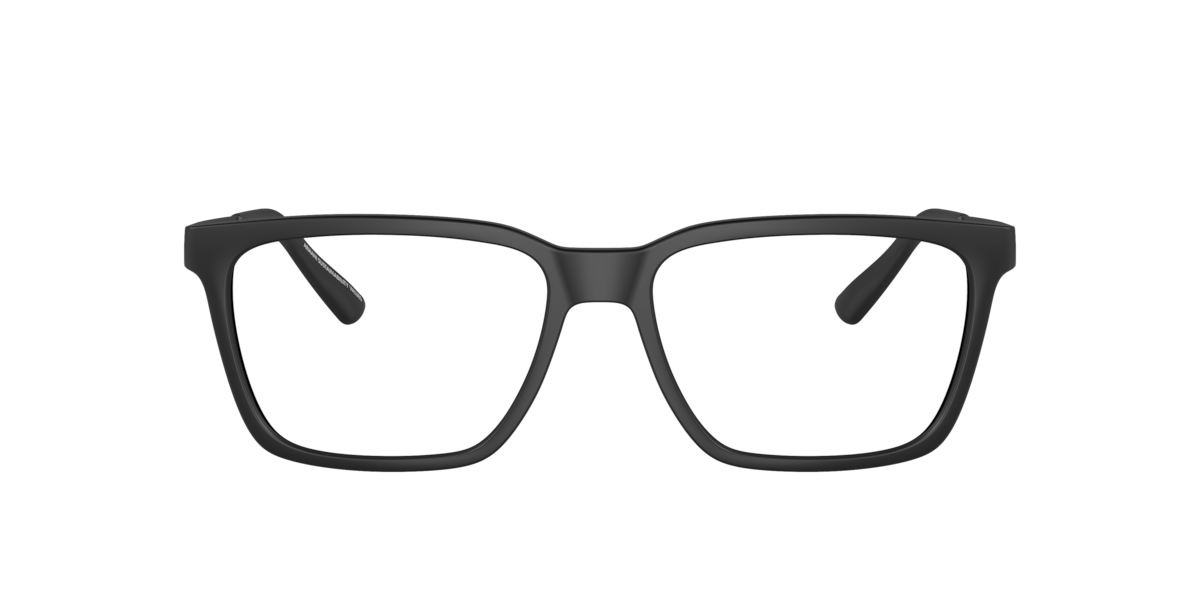 Armani Exchange Men's Matte Black Rectangle Plastic Eyeglasses Online - Full Rim - Ax3103
