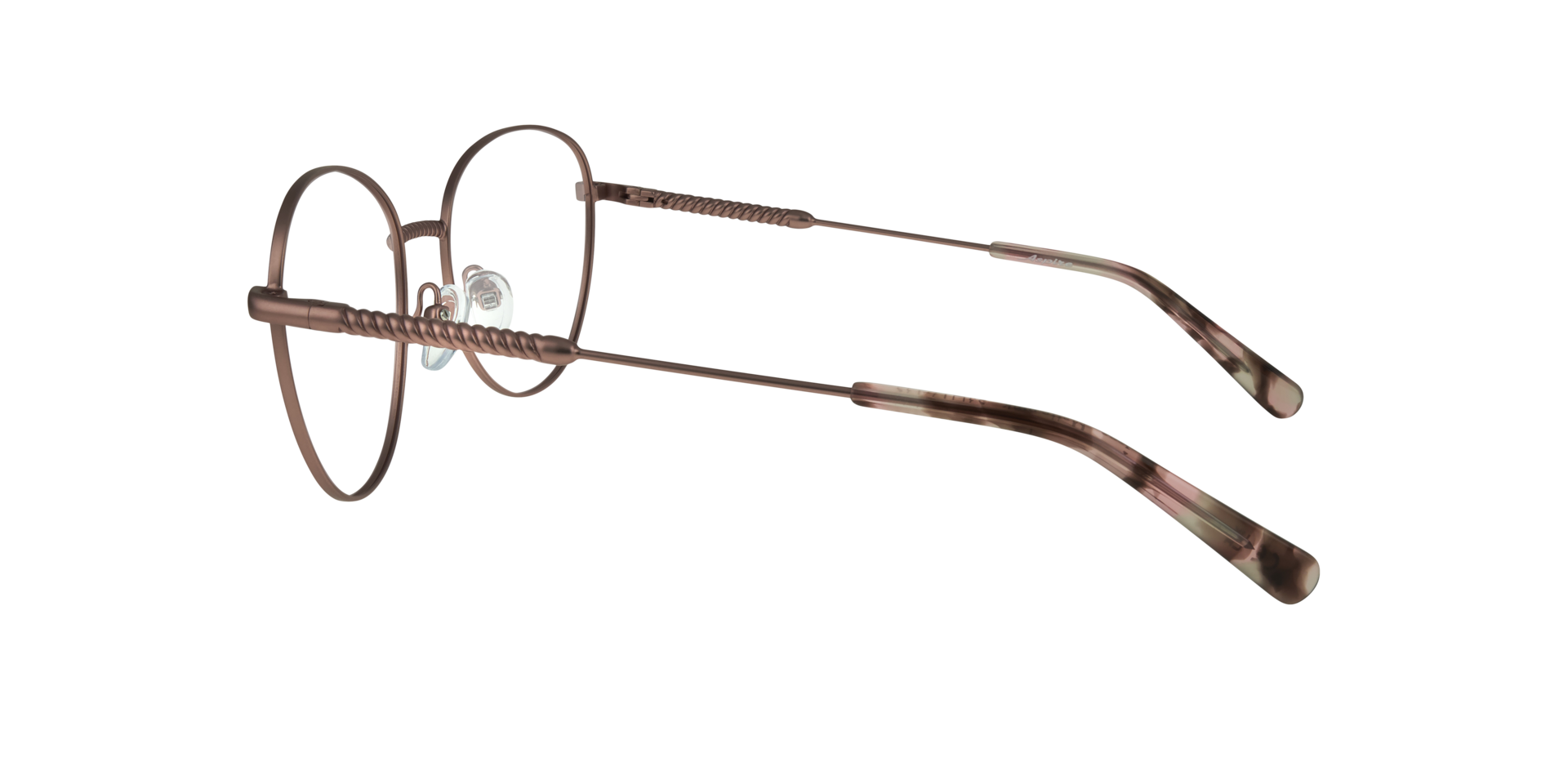 Jane Matte Pink MetalEyeglass Frames for Glasses Direct, Side View