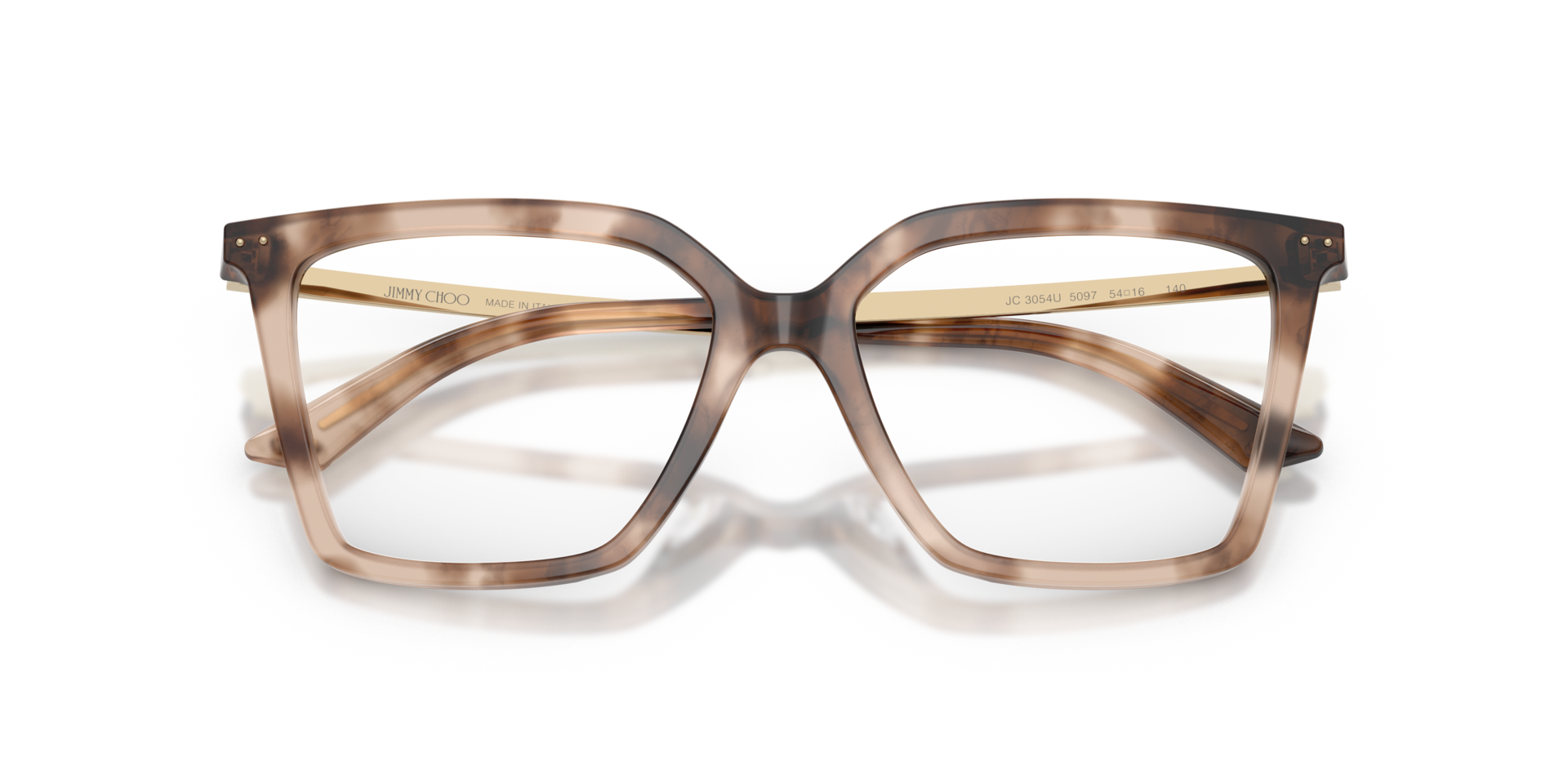 JC3054U Havana AcetateEyeglass Frames for Glasses Direct, Closed View