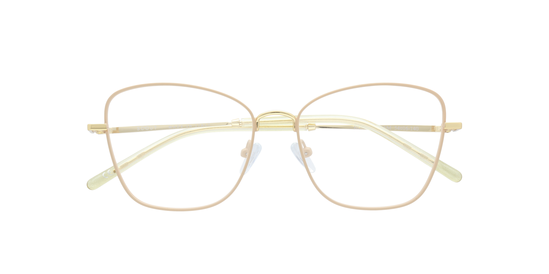 Roma Cream MetalEyeglass Frames for Glasses Direct, Closed View