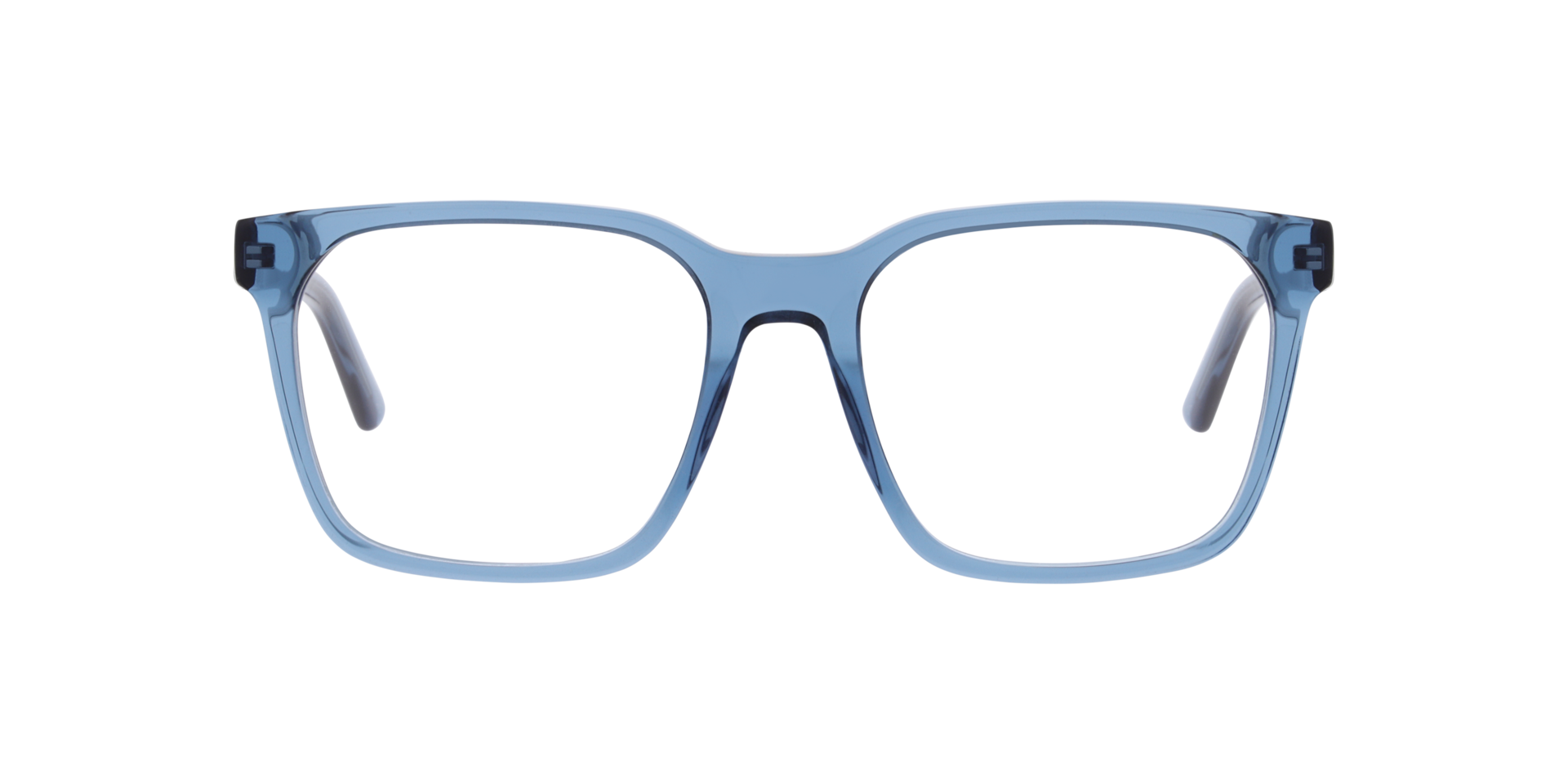 Malakai Transparent Blue AcetateEyeglass Frames for Glasses Direct, Front View