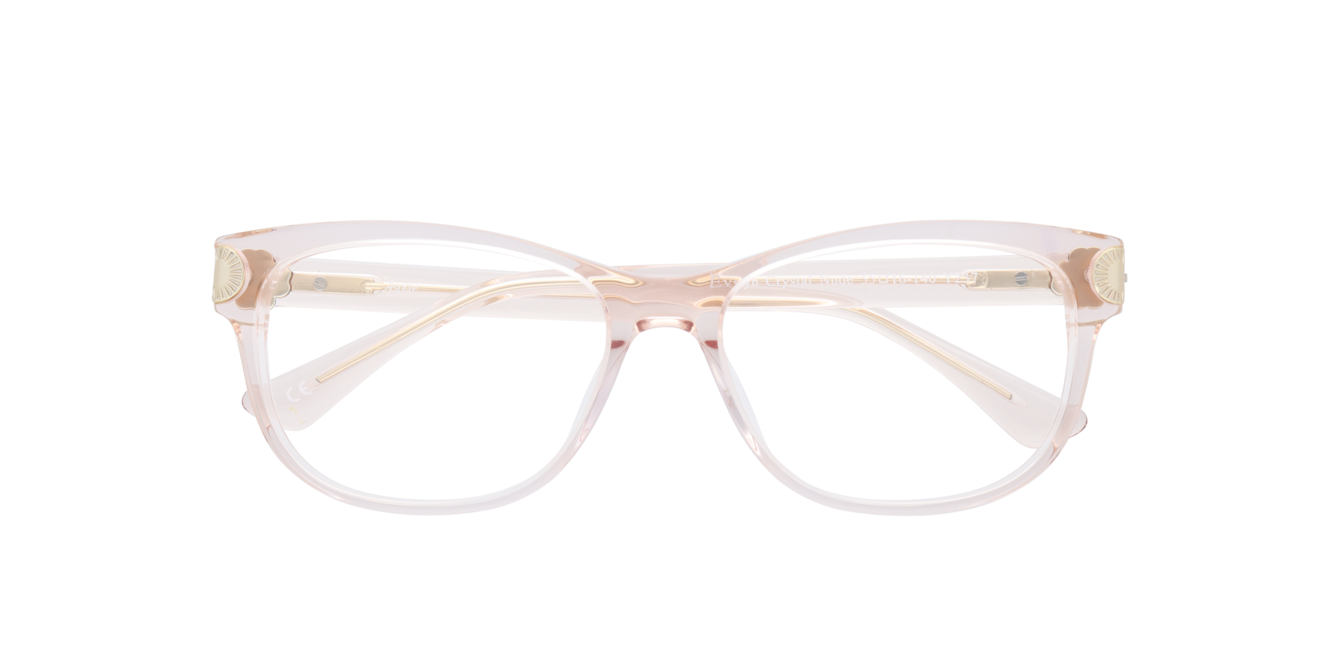 Evelyn Crystal Nude AcetateEyeglass Frames for Glasses Direct, Closed View