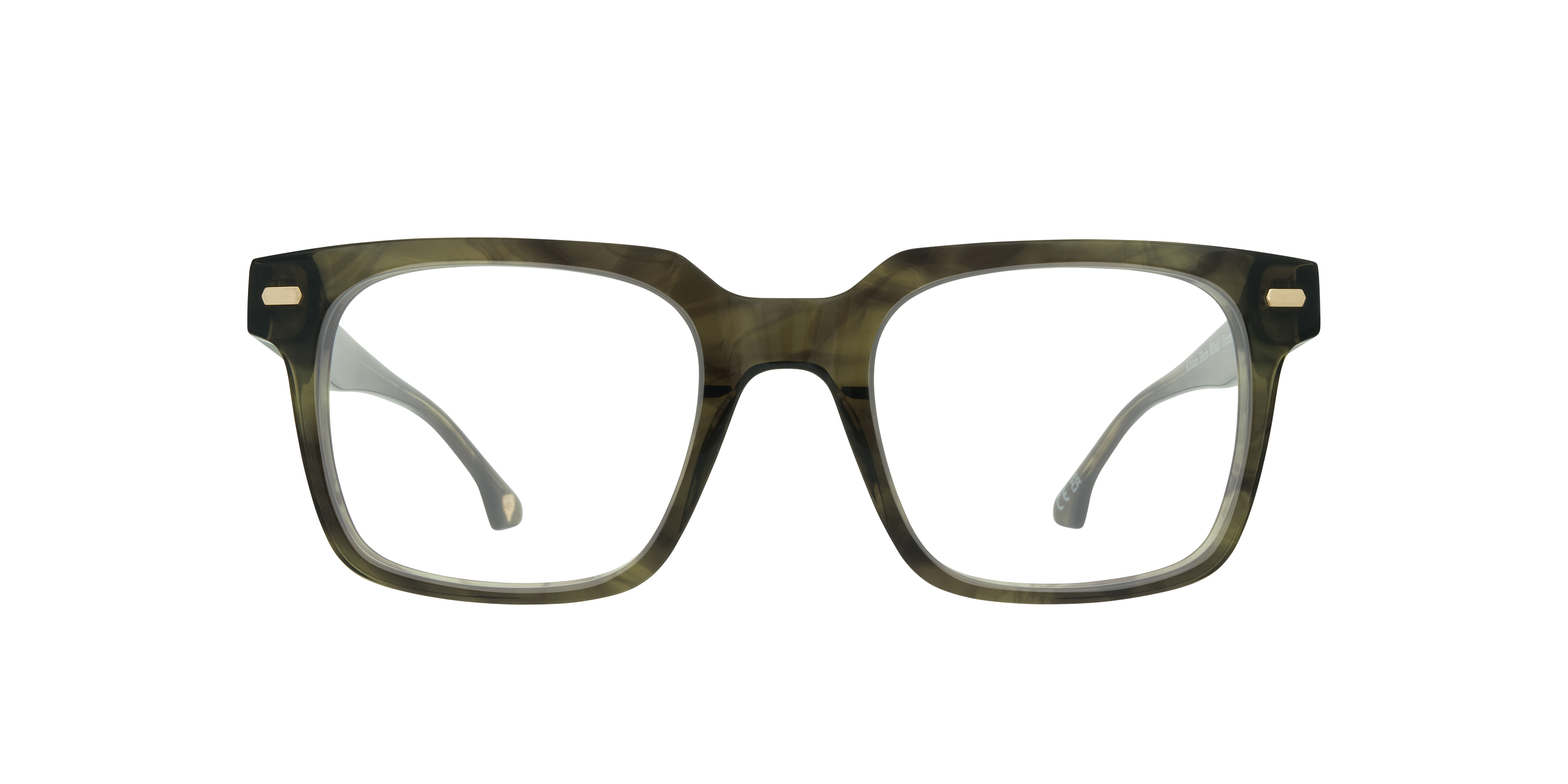 Kavon Horn Khaki Green AcetateEyeglass Frames for Glasses Direct, Front View
