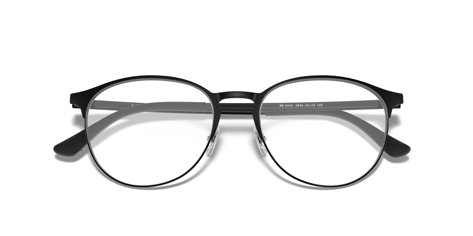RB6375 Optics Black MetalEyeglass Frames for Glasses Direct, Closed View