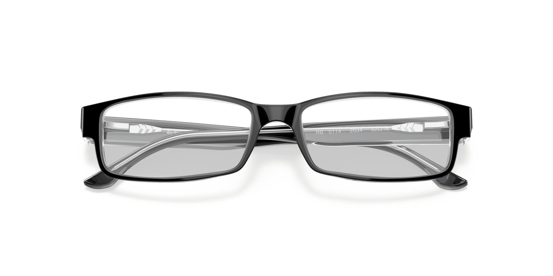 RB5114 Optics Black On Transparent AcetateEyeglass Frames for Glasses Direct, Closed View
