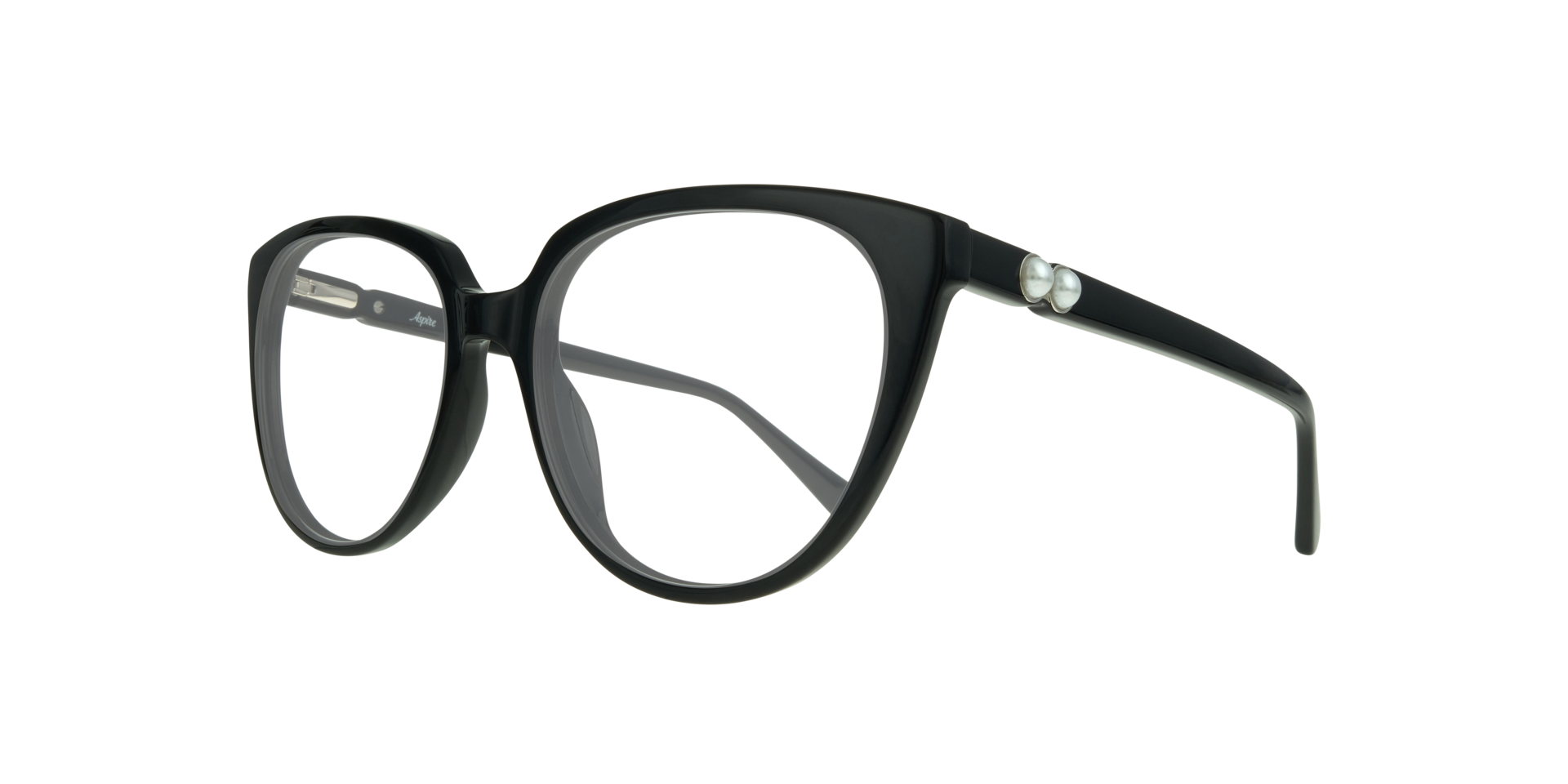 Kyro Black AcetateEyeglass Frames for Glasses Direct, Angle View