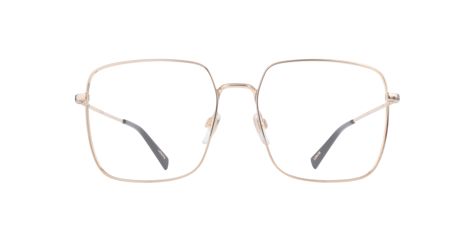 LV 1010 Gold Shiny MetalEyeglass Frames for Glasses Direct, Front View