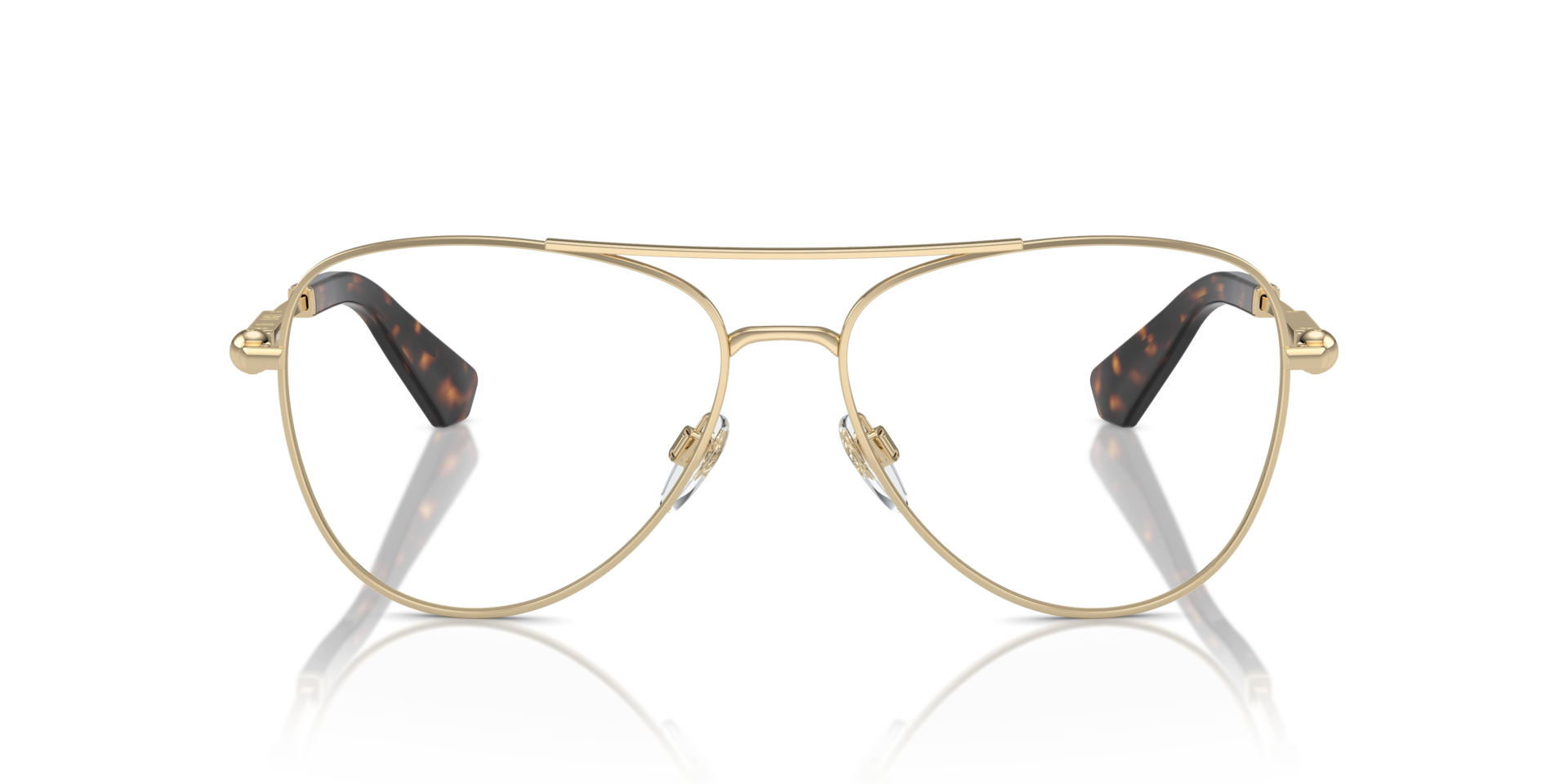 BE1386 Light Gold MetalEyeglass Frames for Glasses Direct, Front View