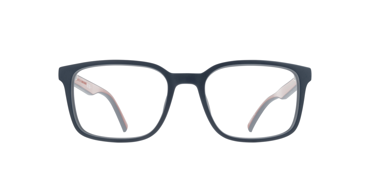 Tommy Hilfiger Men's Red Blue Rectangle Plastic Eyeglasses Online - Full Rim - Th 2049