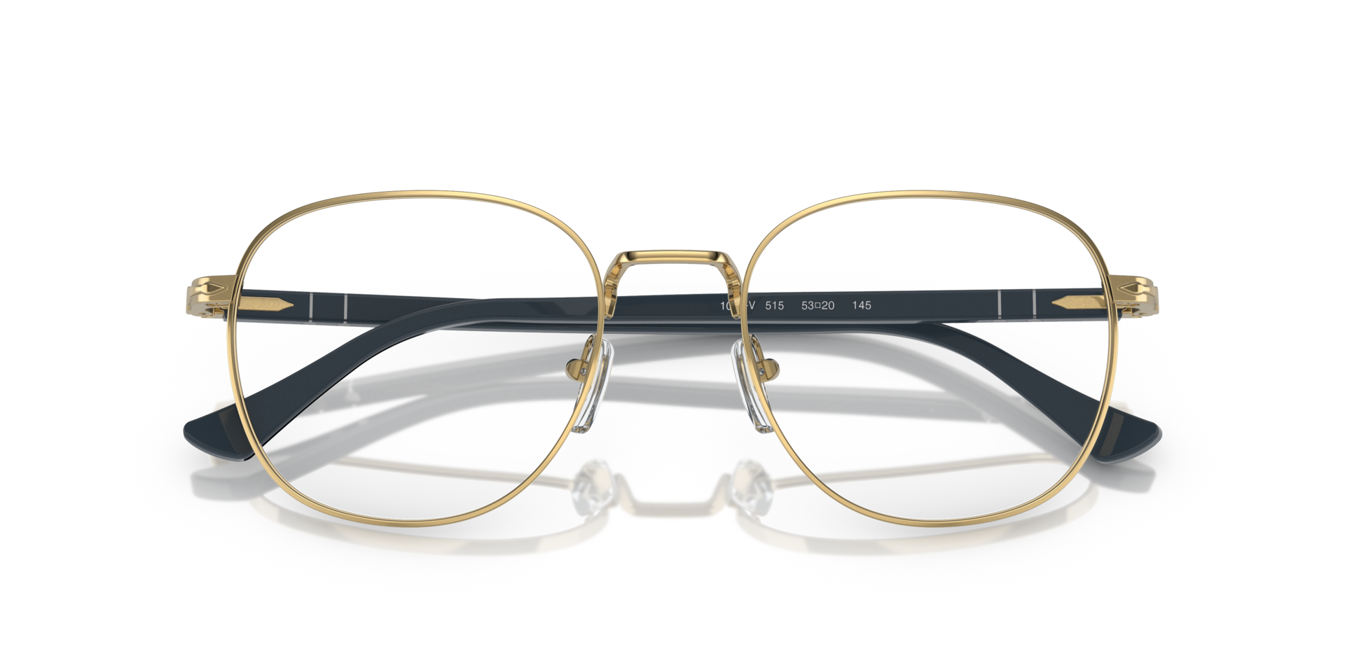 PO1007V Gold MetalEyeglass Frames for Glasses Direct, Closed View