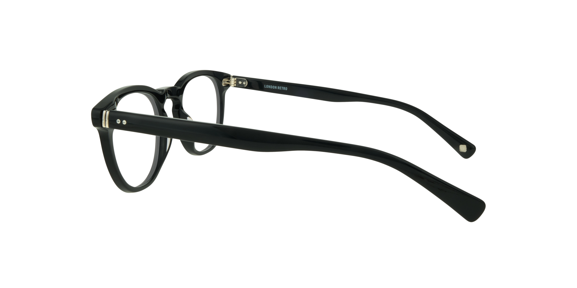 Reggie Black AcetateSunglass Frames for Glasses Direct, Side View